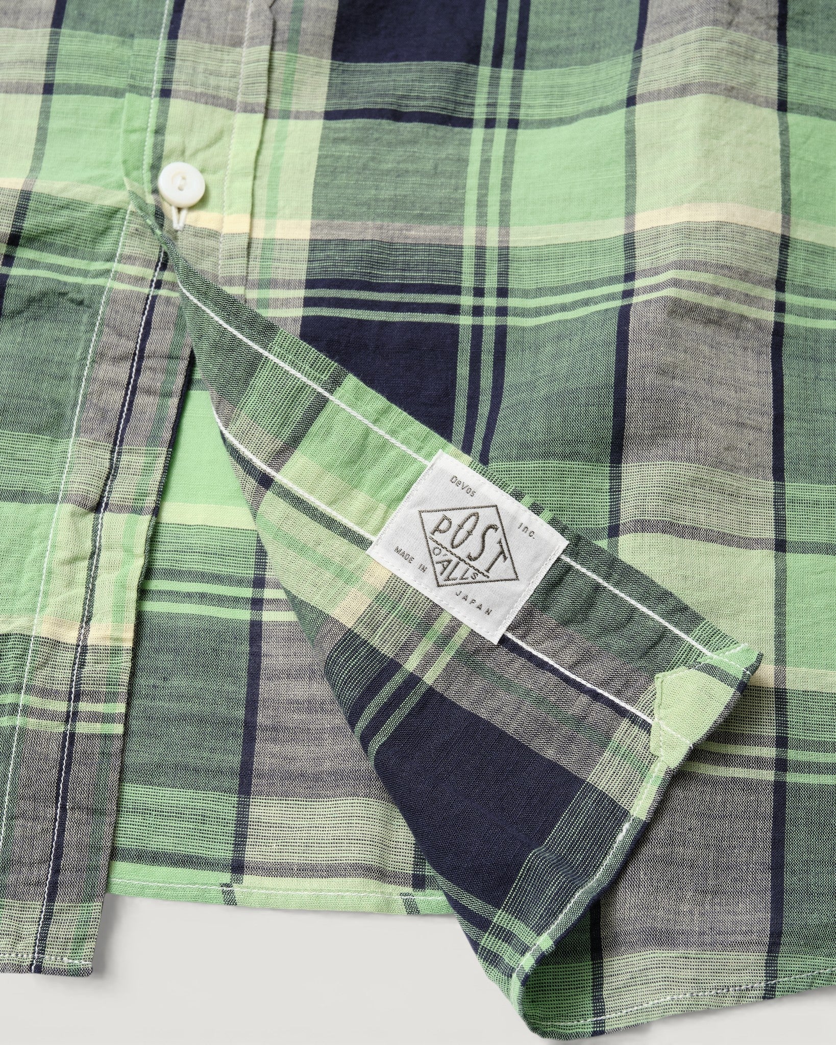 #3232-CPG Original BL Shirt : cotton plaid green