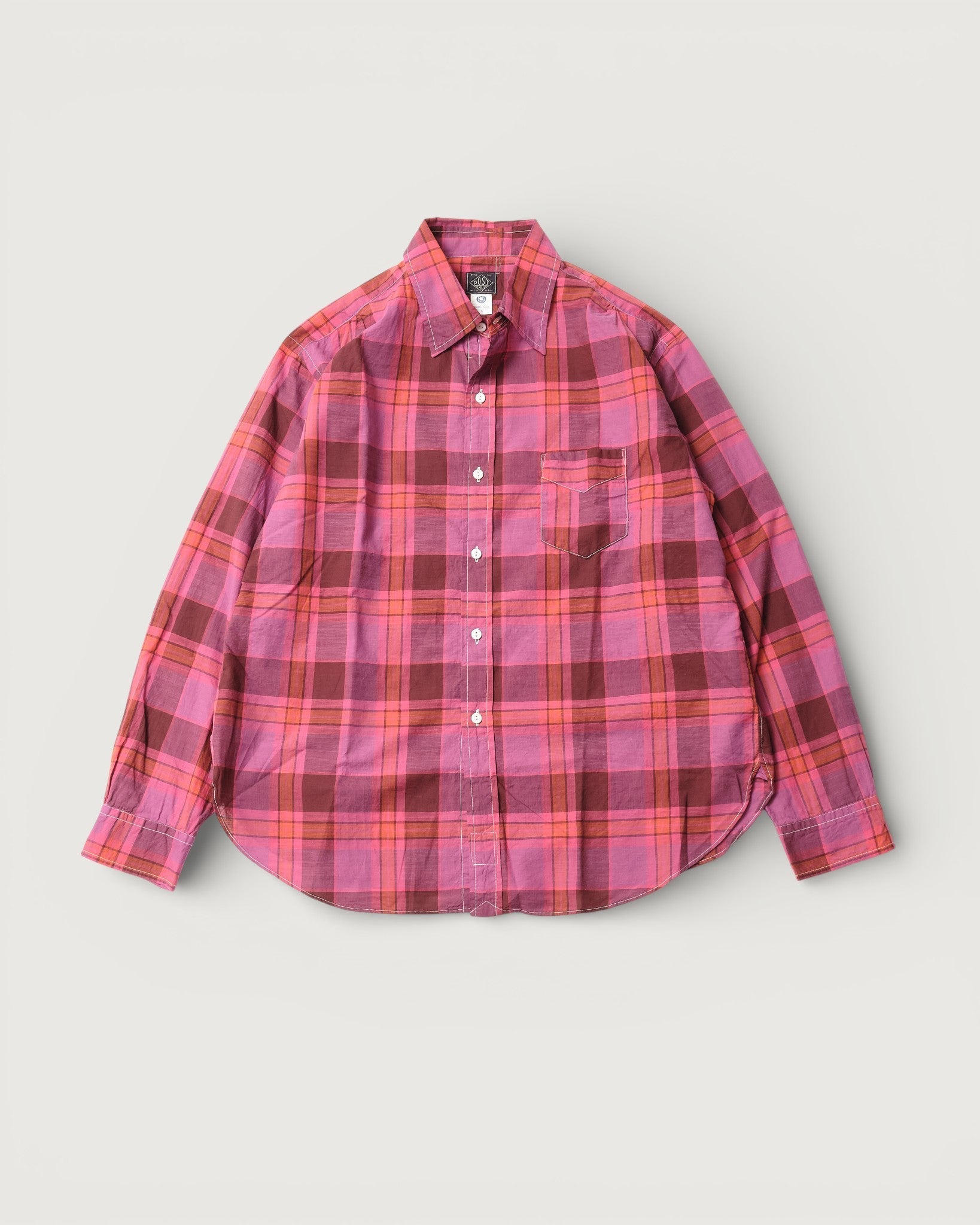 #3232-CPP Original BL Shirt : cotton plaid pink