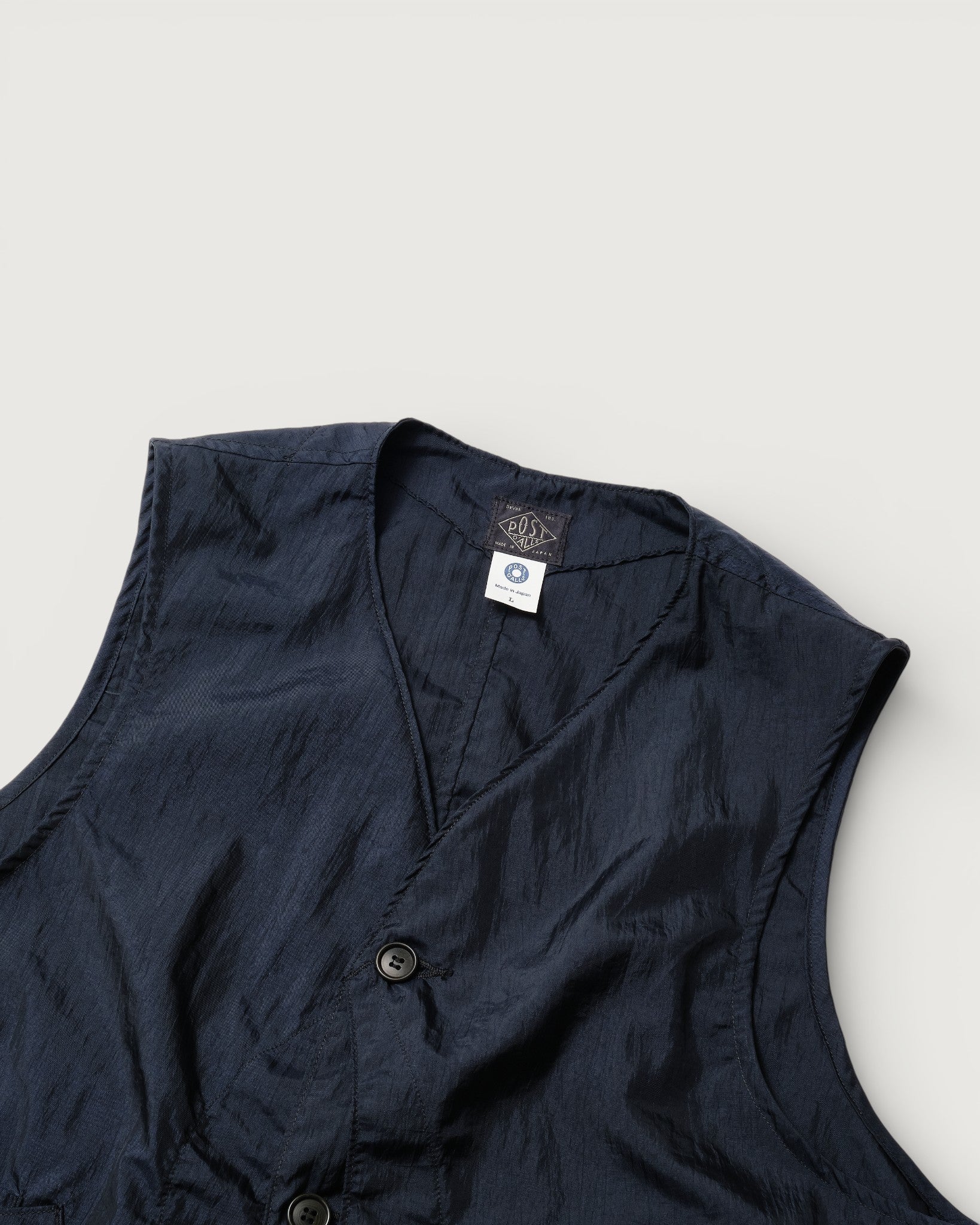 #3503-CNN DEE Vest 2 : crinkle nylon taffeta navy