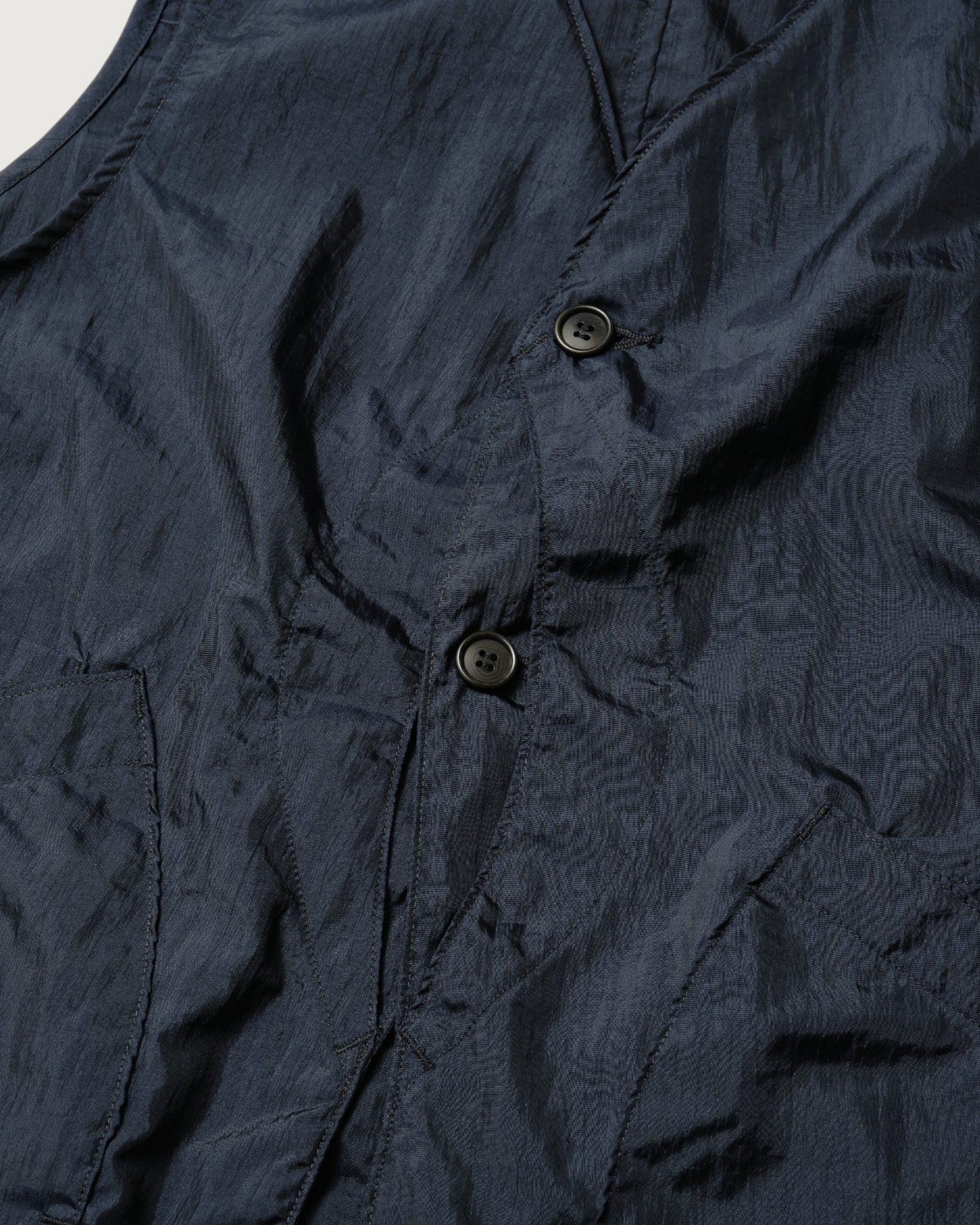 #3503-CNN DEE Vest 2 : crinkle nylon taffeta navy