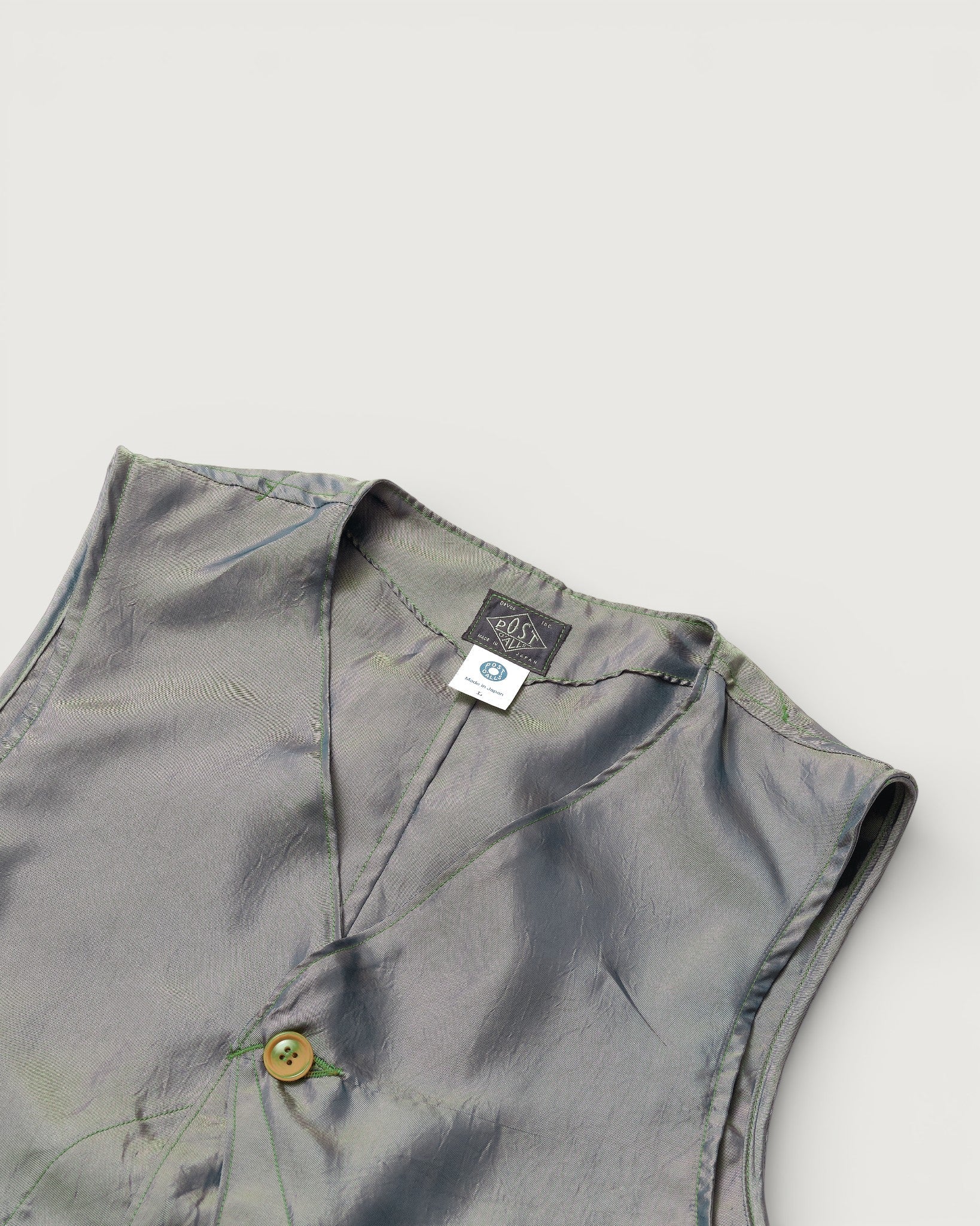#3503-MK DEE Vest 2 : metallic taffeta khaki