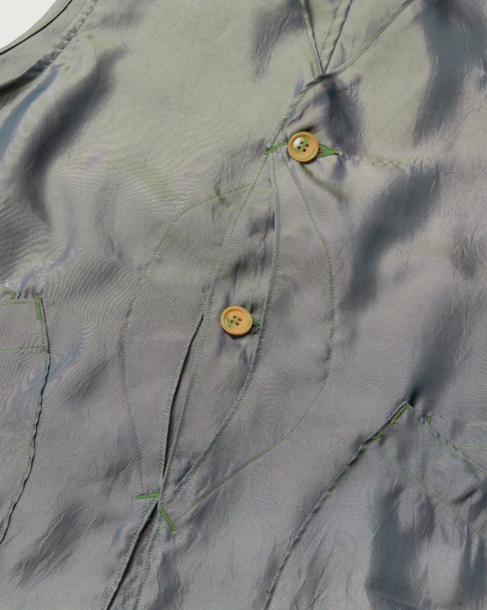 #3503-MK DEE Vest 2 : metallic taffeta khaki