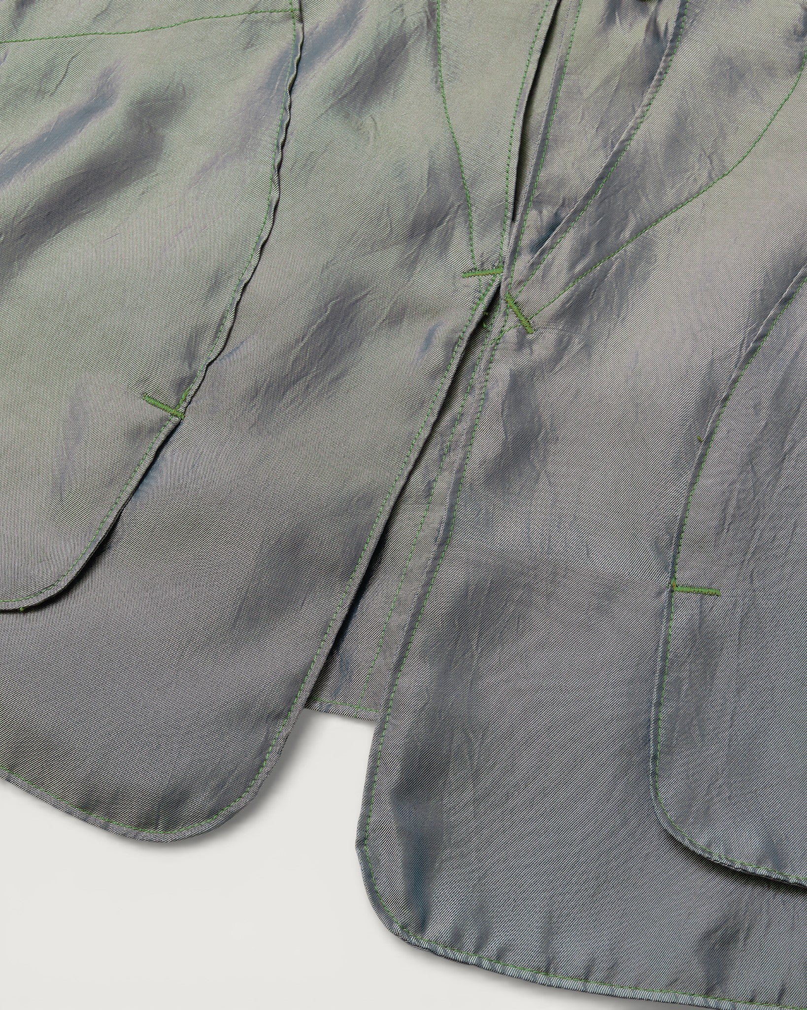 #3503-MK DEE Vest 2 : metallic taffeta khaki