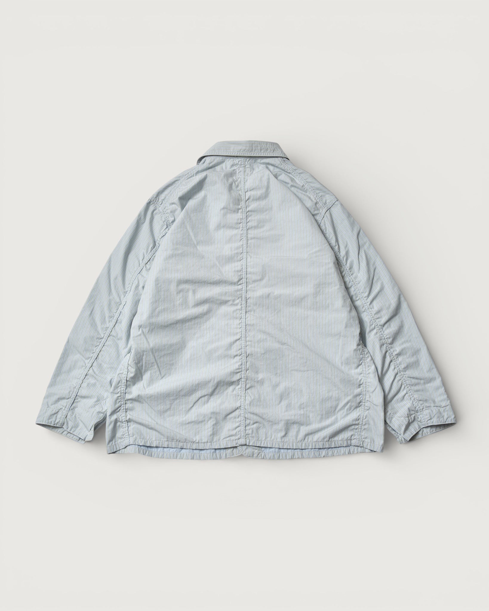 #1101L-SF2 WWII No.1 Jacket : stripe shirting x feather chambray green stripe