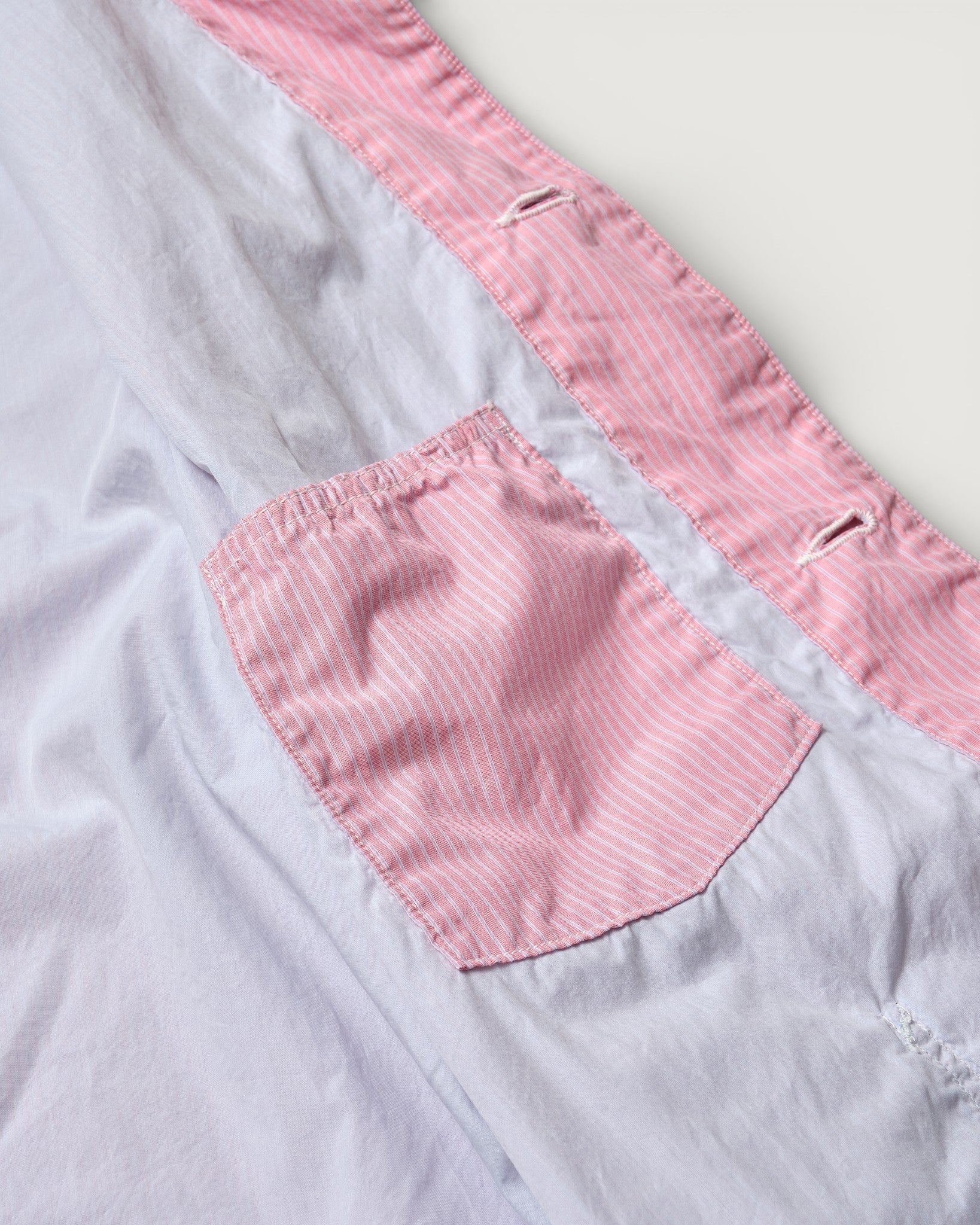 #1101L-SF3 WWII No.1 Jacket : stripe shirting x feather chambray pink stripe