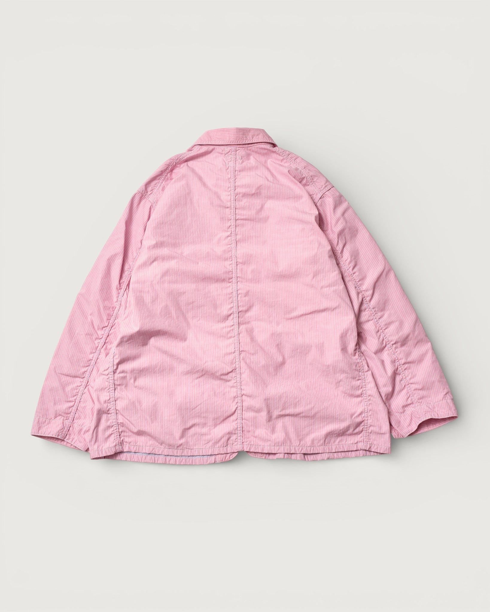 #1101L-SF3 WWII No.1 Jacket : stripe shirting x feather chambray pink stripe