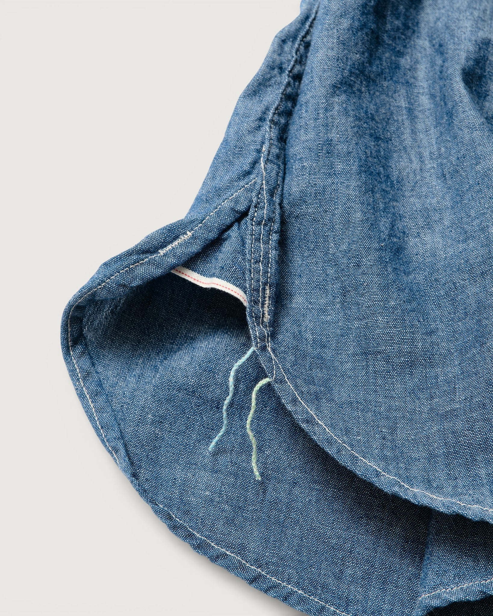 #3213SB-CC NAVY CUT~Band S/S : classic chambray indigo