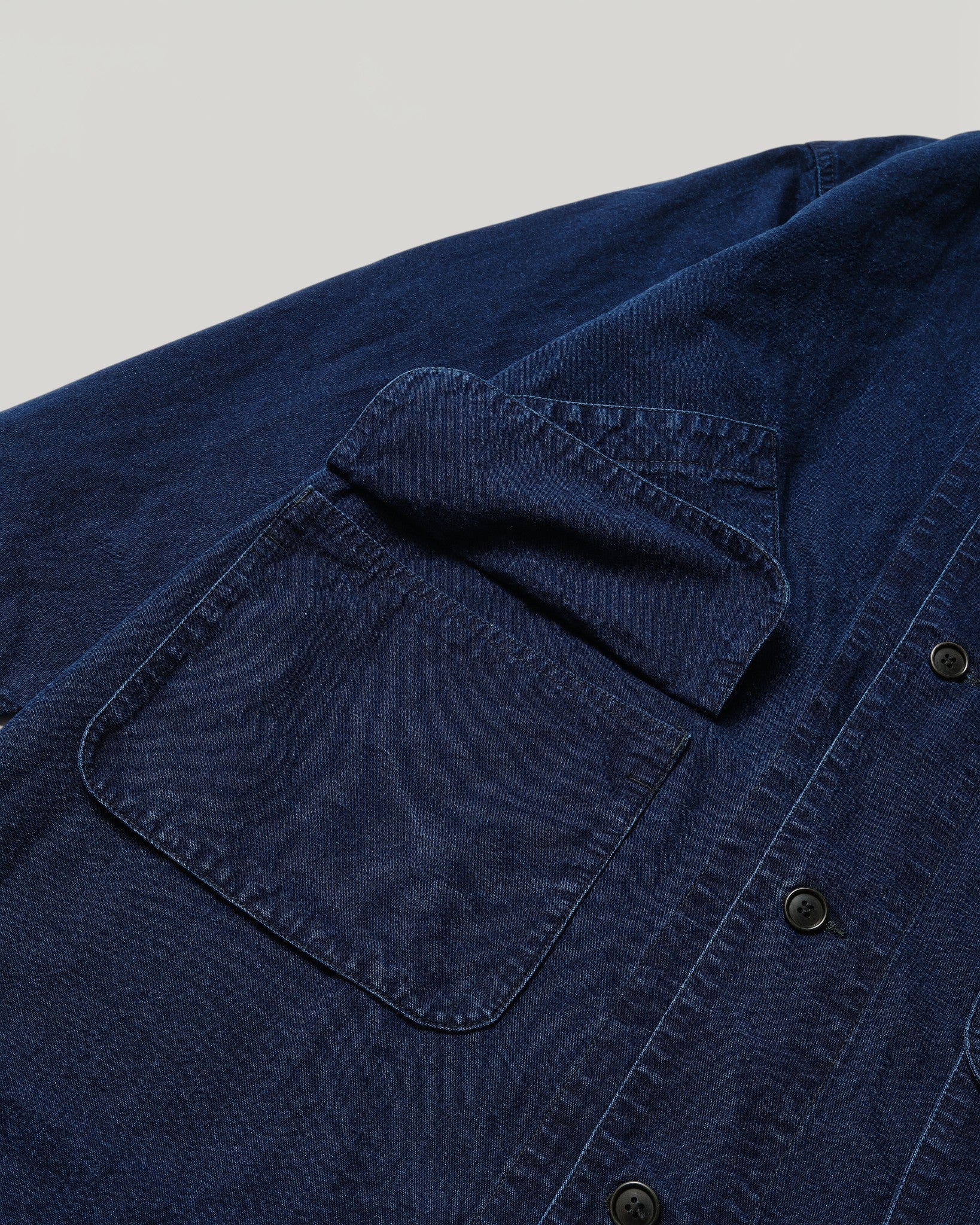 #3138-VIC Atelier DEE : vintage indigo canvas deep washed indigo