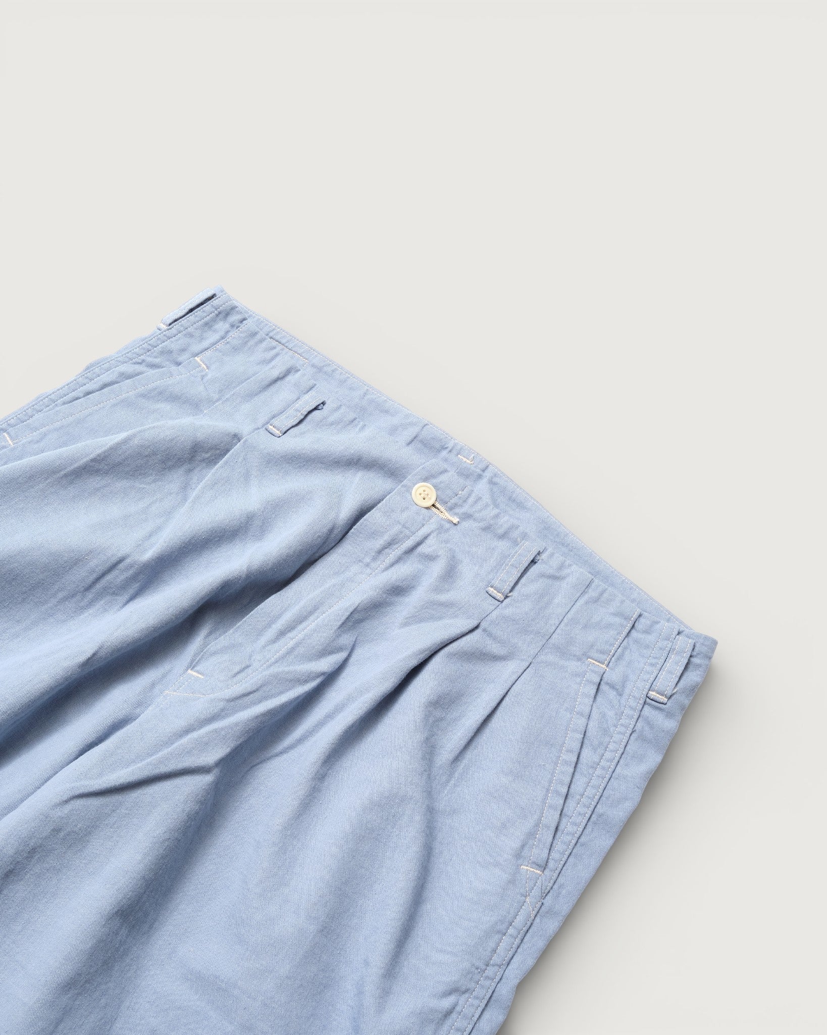 #3326-MDF California Pegtop : mid weight denim fade blue