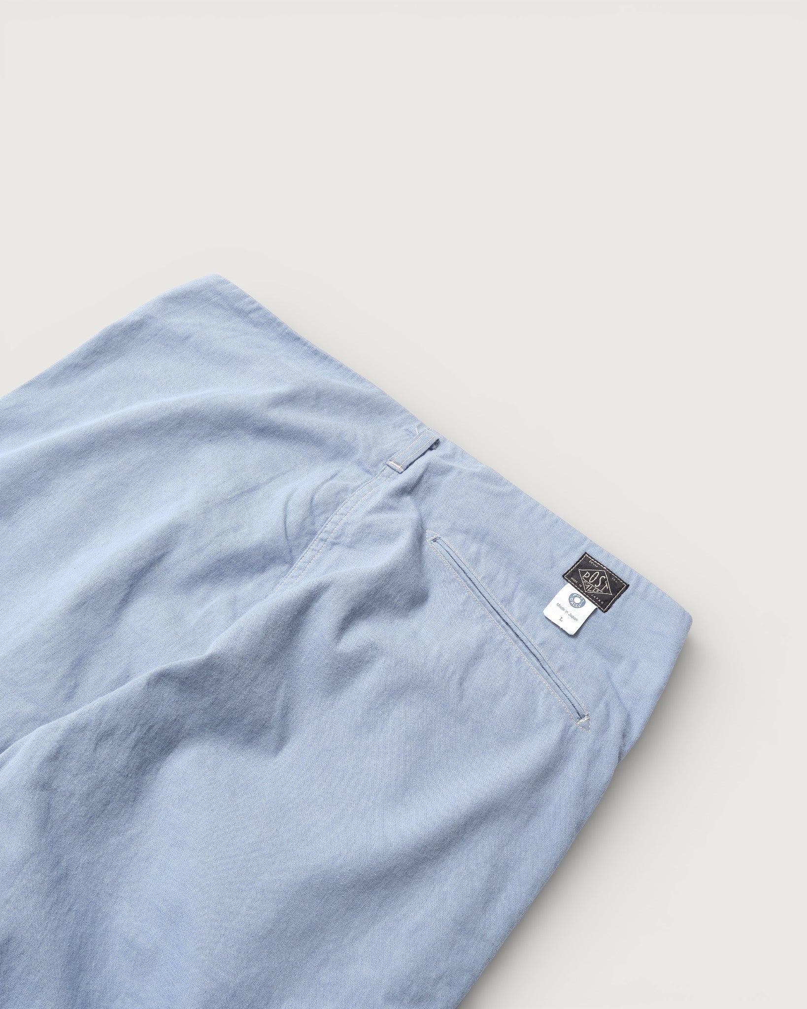 #3326-MDF California Pegtop : mid weight denim fade blue