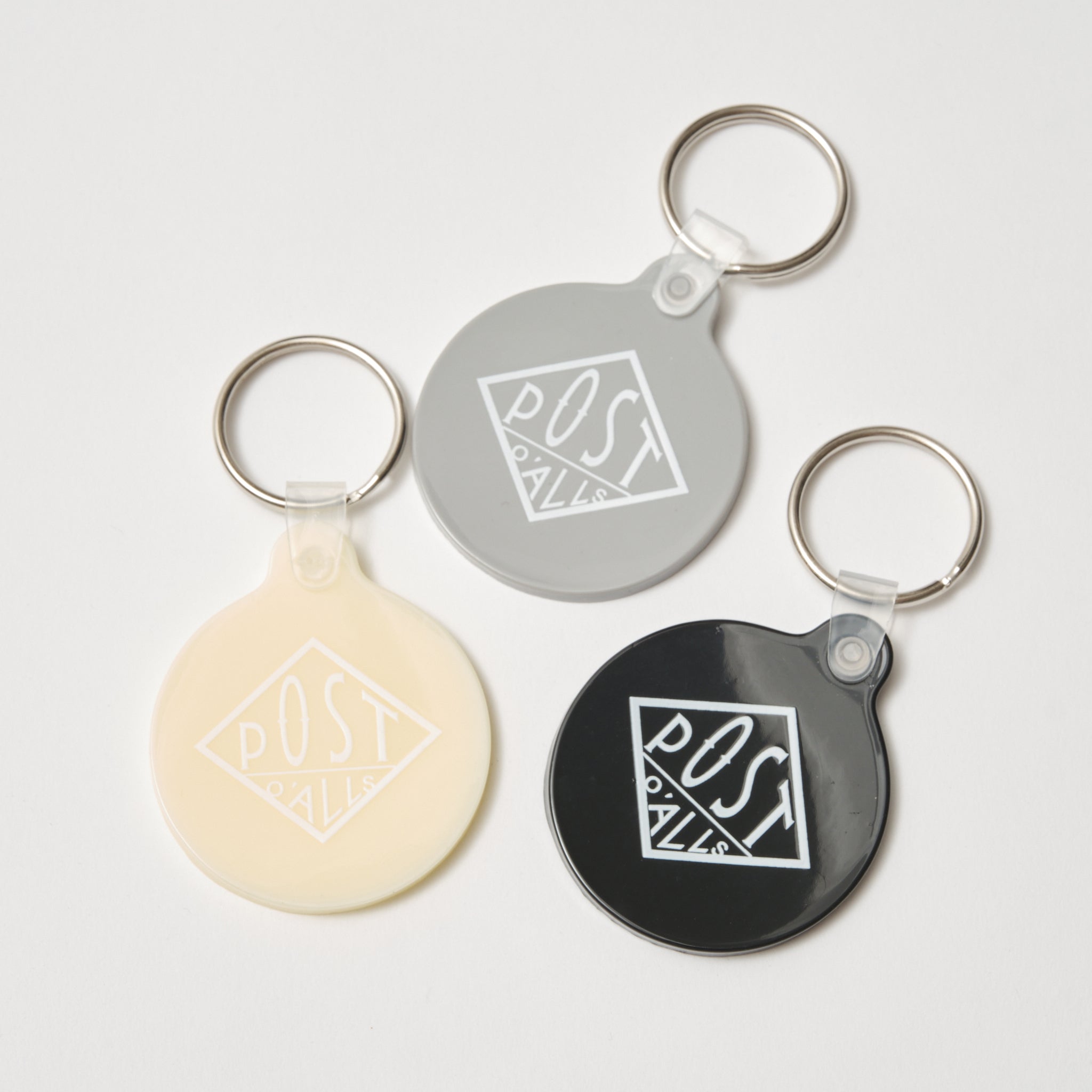 Post O'Alls Quikey : Softouch Vinyl Keychain Grey