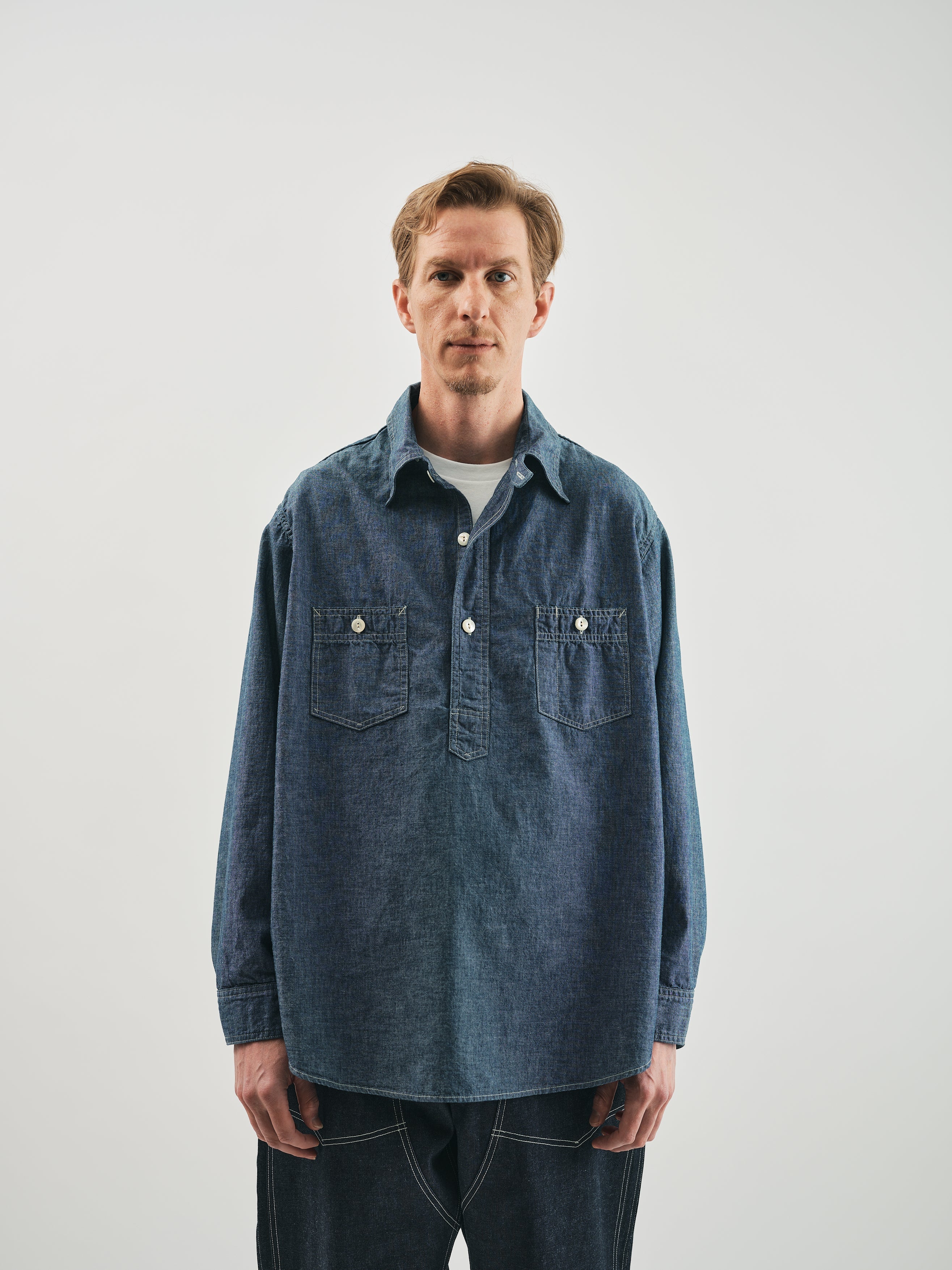 #1202-11 No.2 Shirt : classic chambray indigo