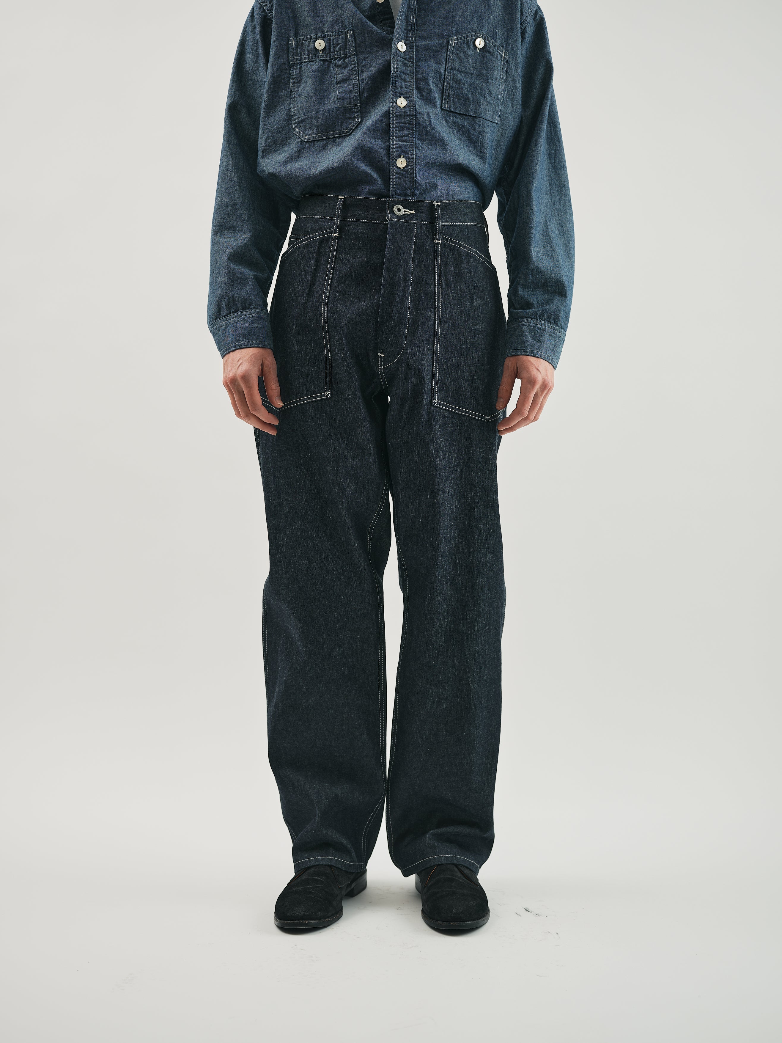 #1301-01 ARMY Pants : 10 oz.denim indigo rigid