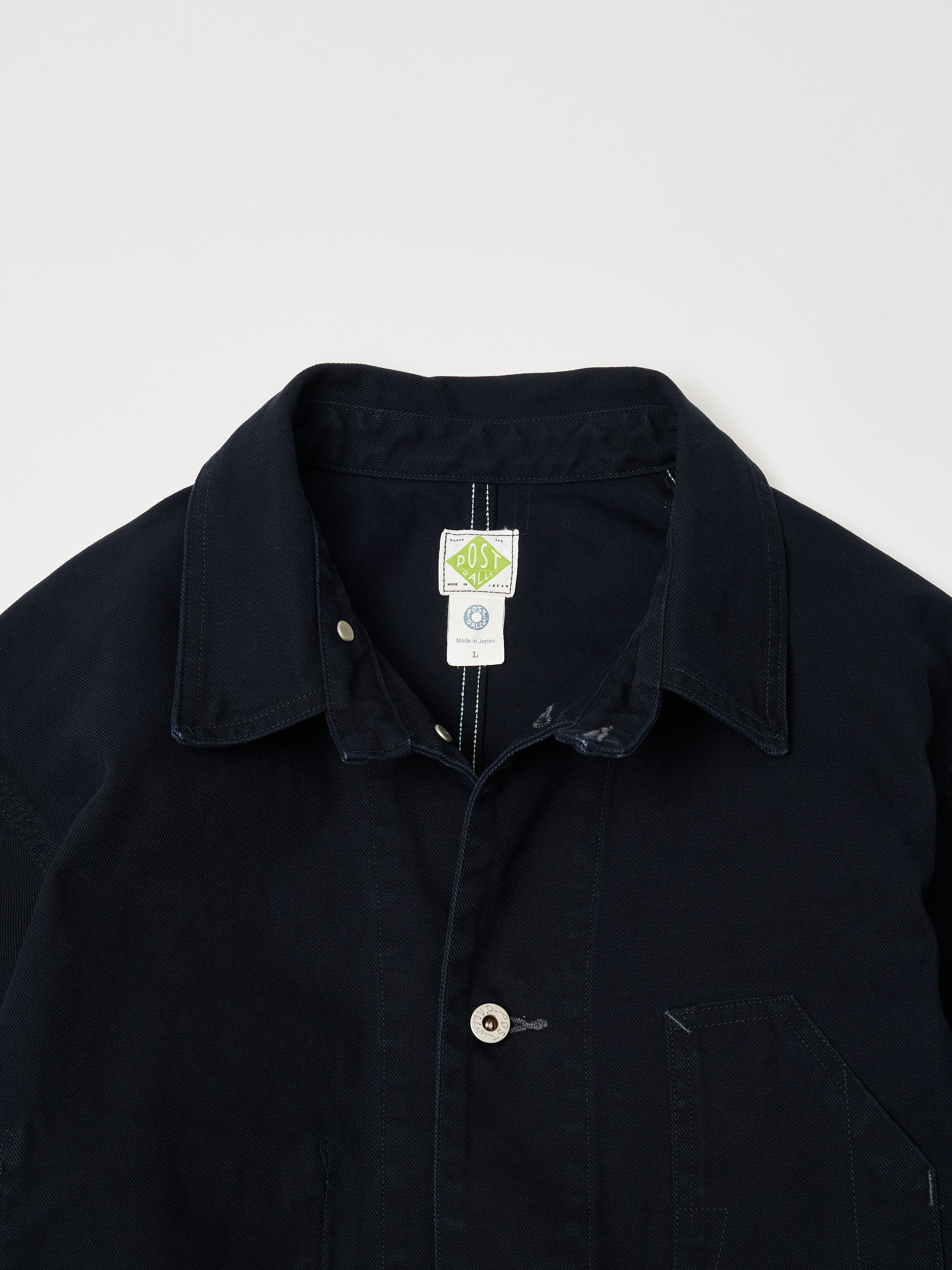 #1101-SN No.1 Jacket : cotton serge navy stone bio wash
