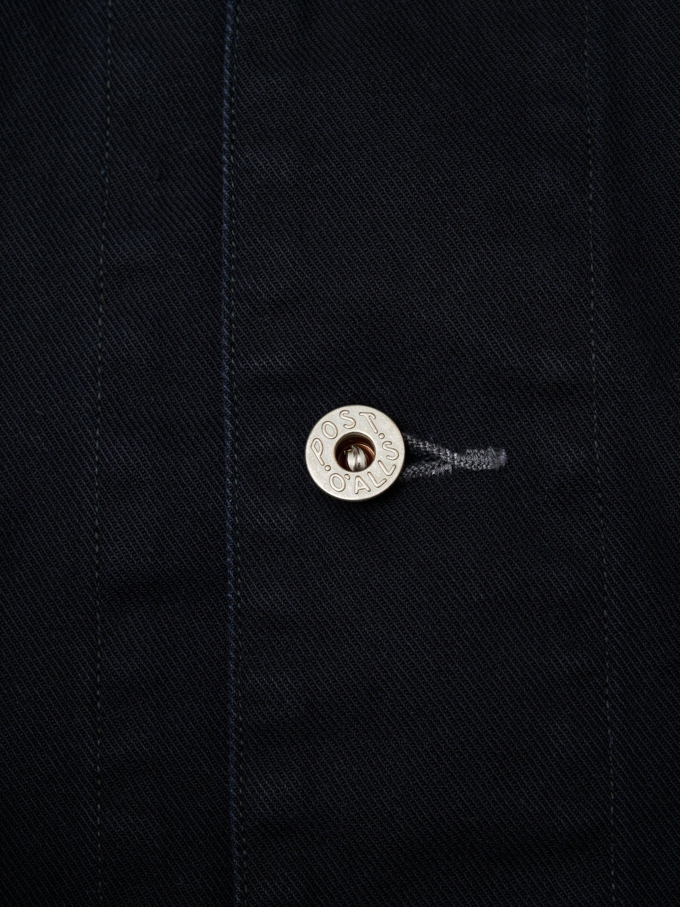#1101-SN No.1 Jacket : cotton serge navy stone bio wash