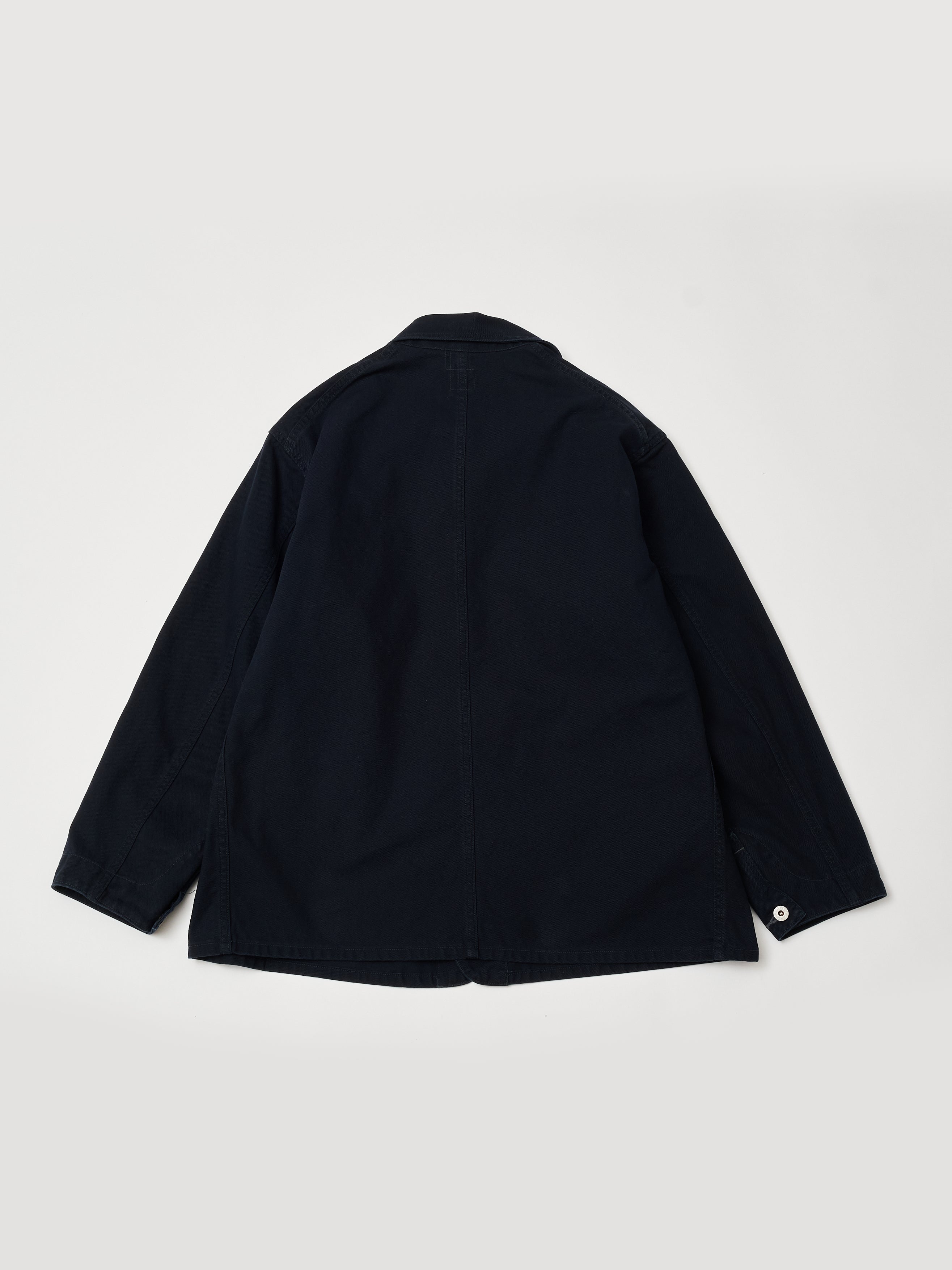 #1101-SN No.1 Jacket : cotton serge navy stone bio wash
