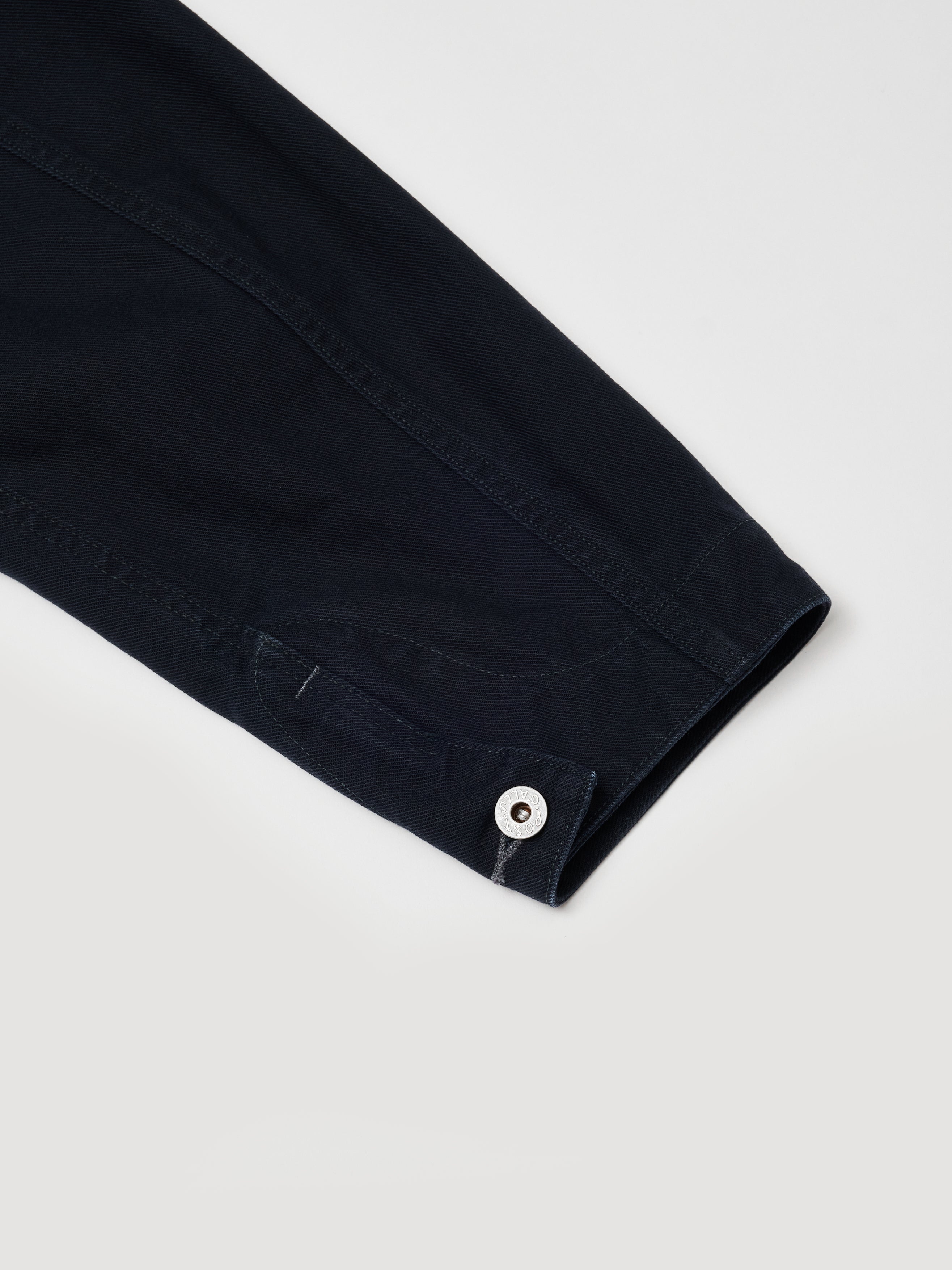 #1101-SN No.1 Jacket : cotton serge navy stone bio wash