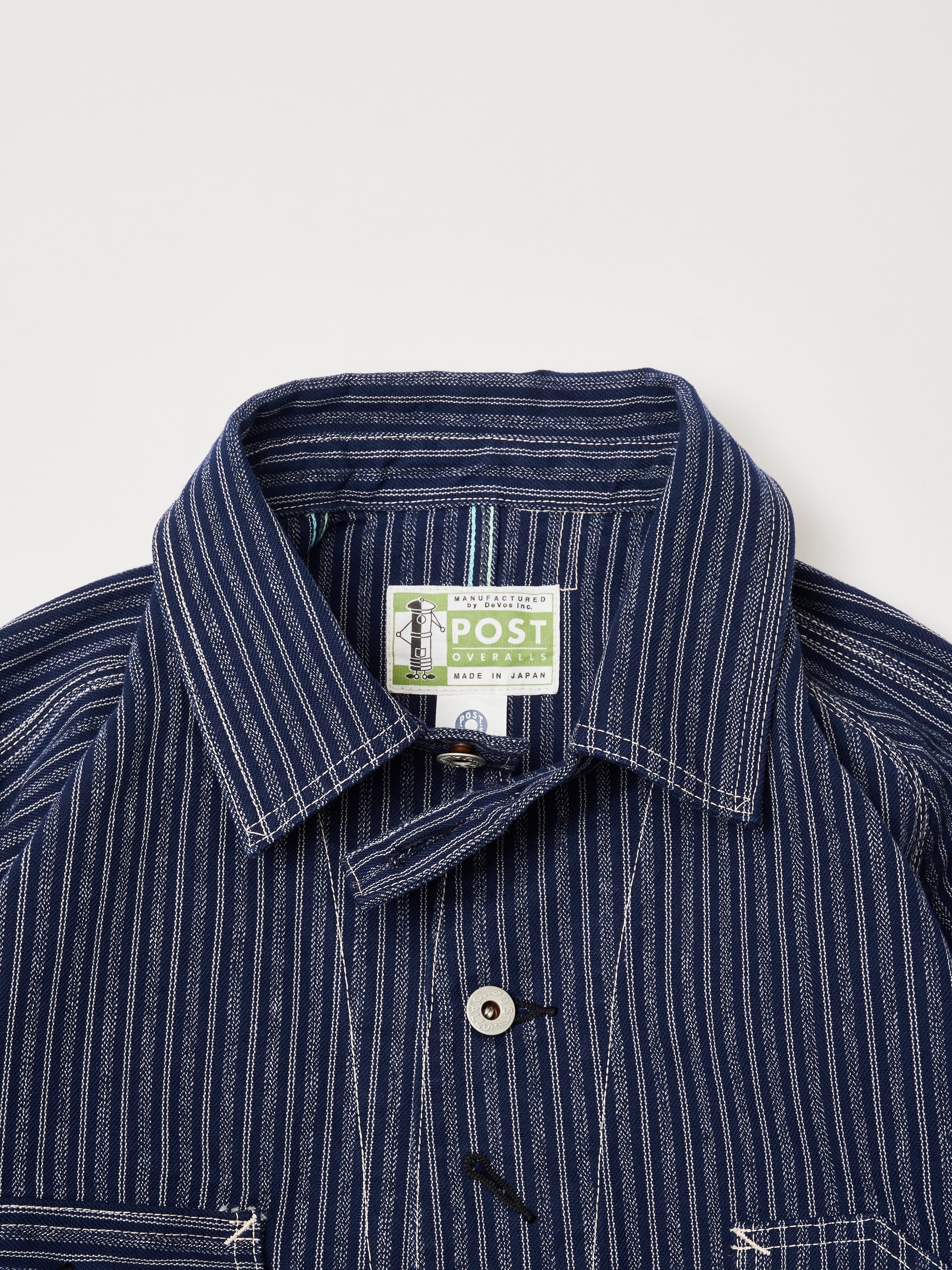 #1102-AS Engineers' Jacket : alternate stripe indigo