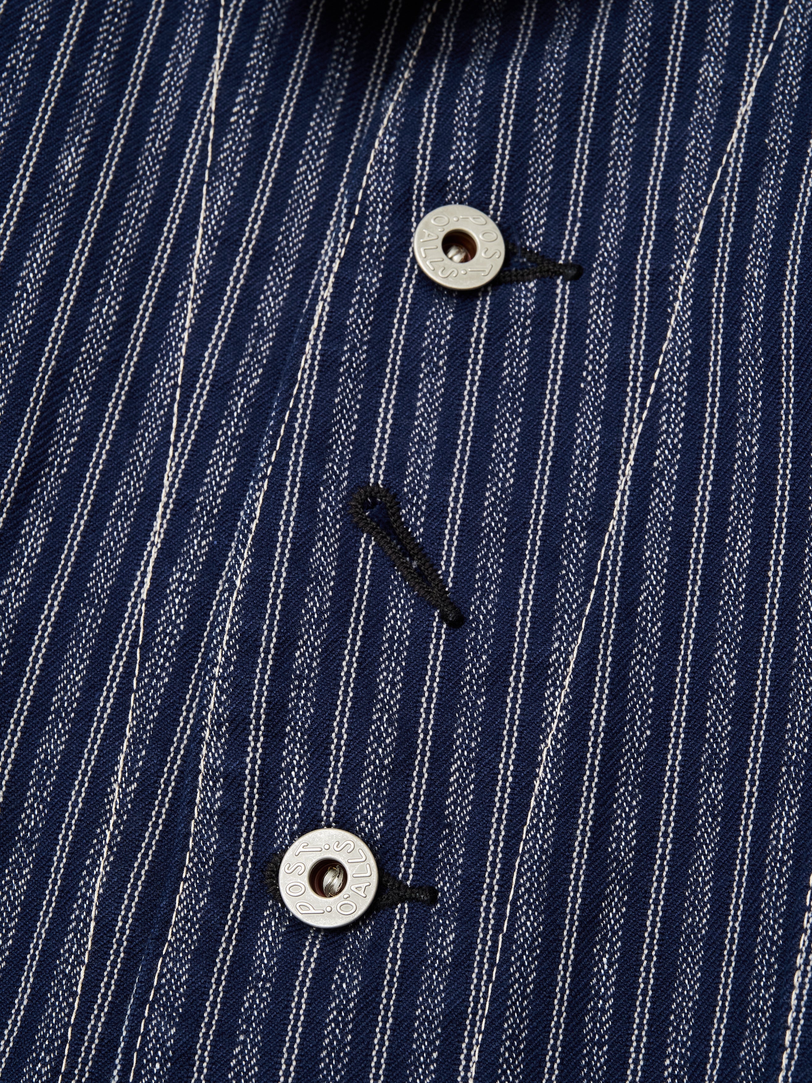 #1102-AS Engineers' Jacket : alternate stripe indigo