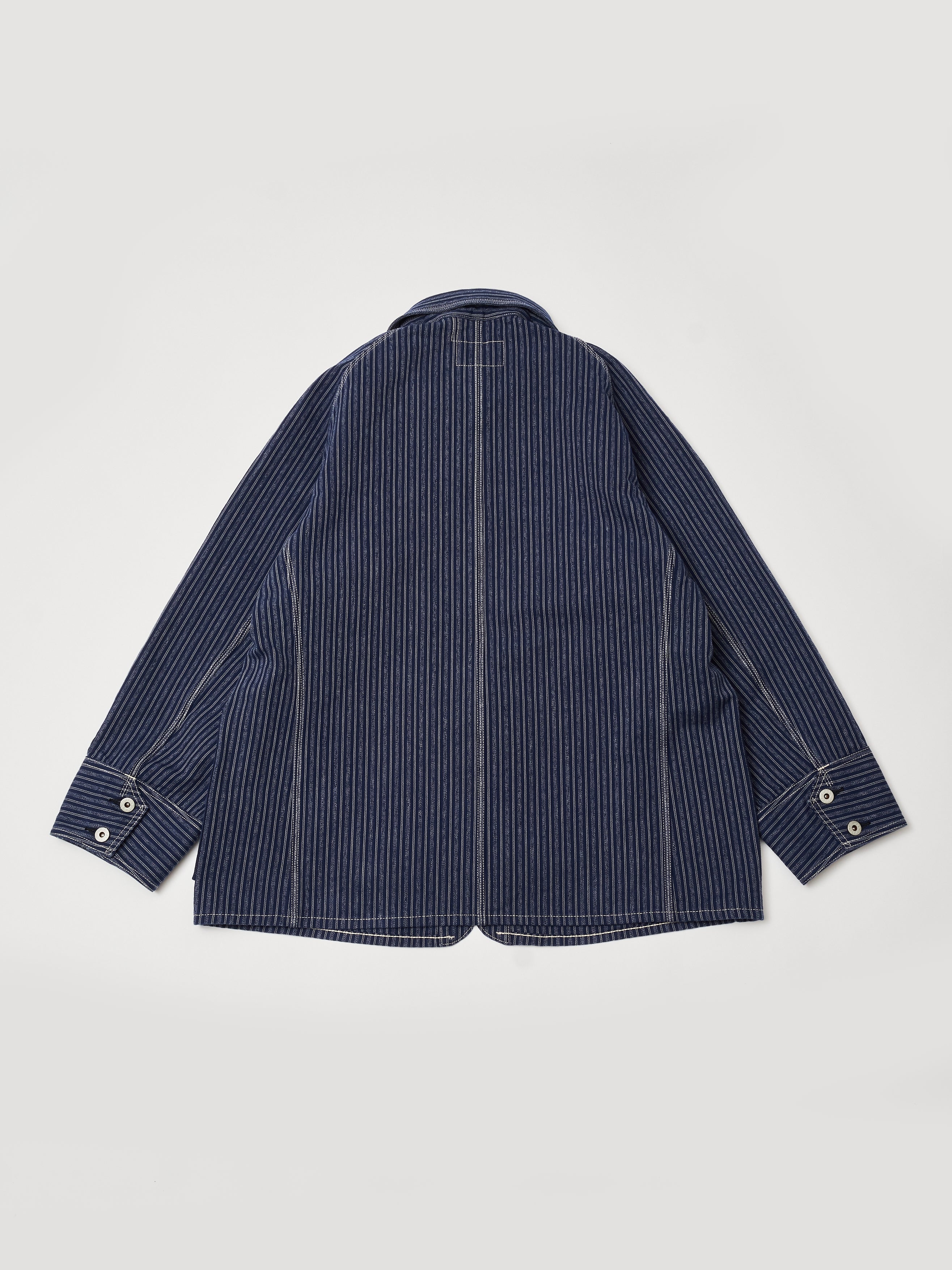 #1102-AS Engineers' Jacket : alternate stripe indigo