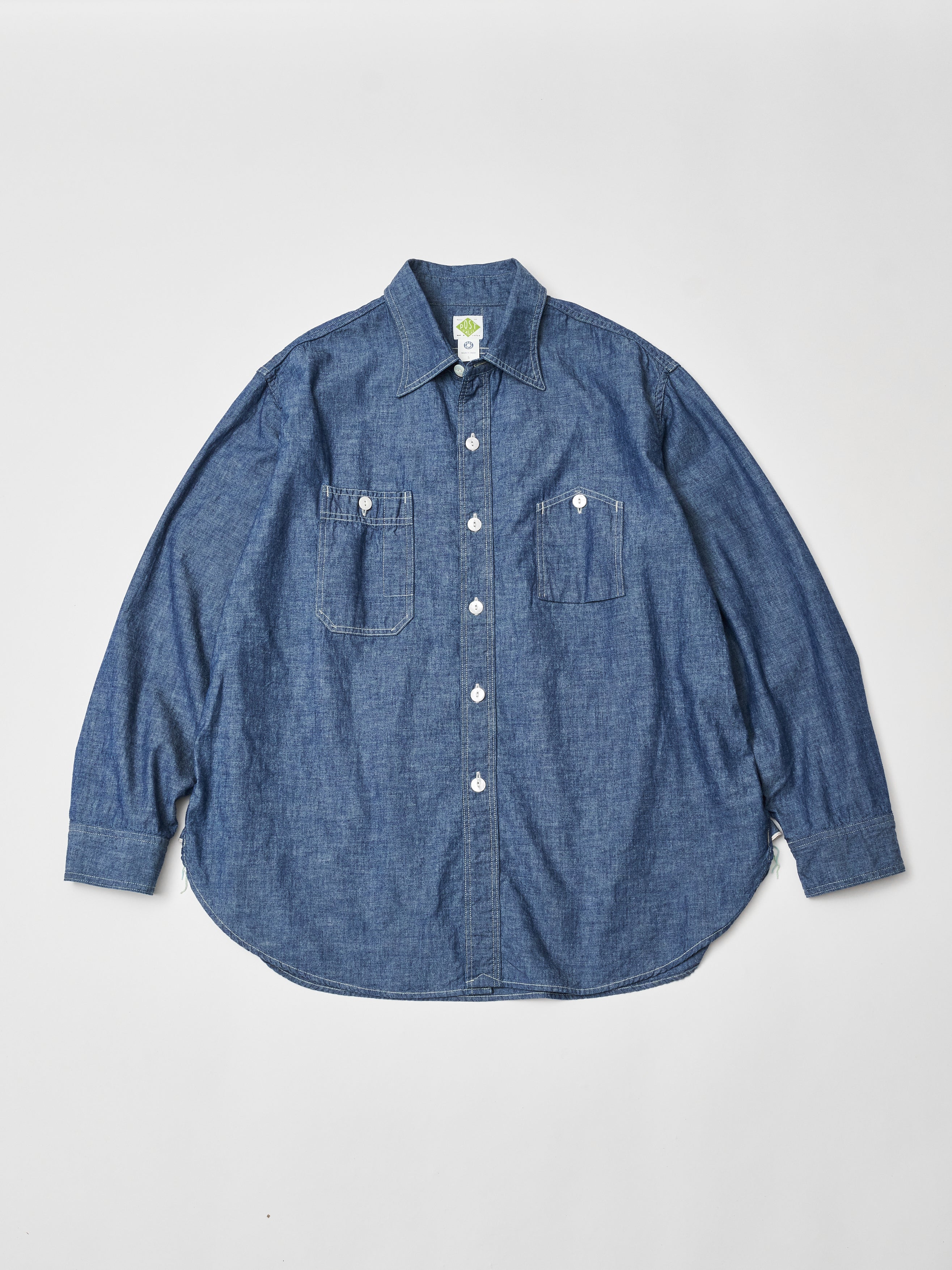 #1206-11 No.6 Shirt : classic chambray indigo