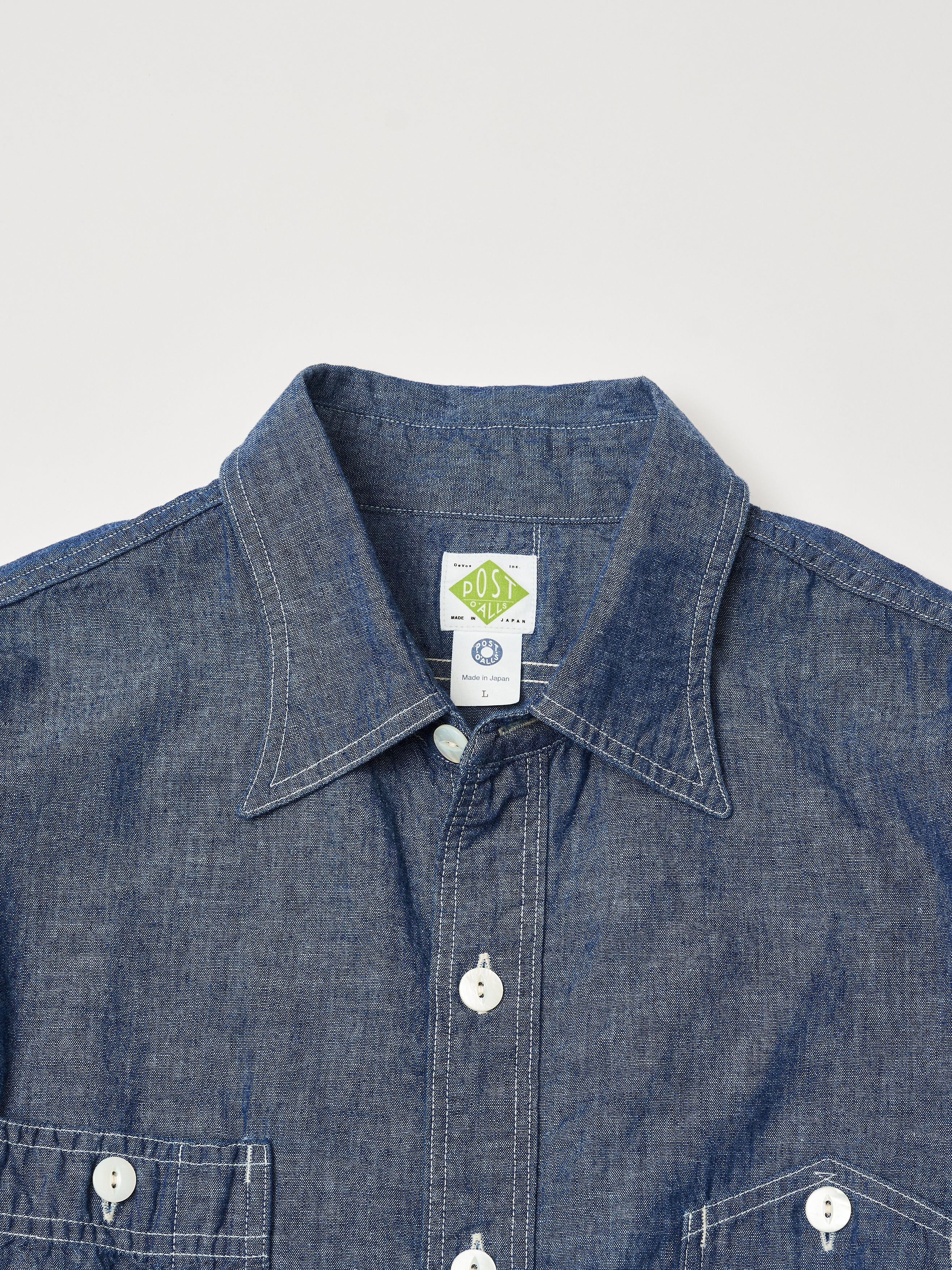 #1206-11 No.6 Shirt : classic chambray indigo