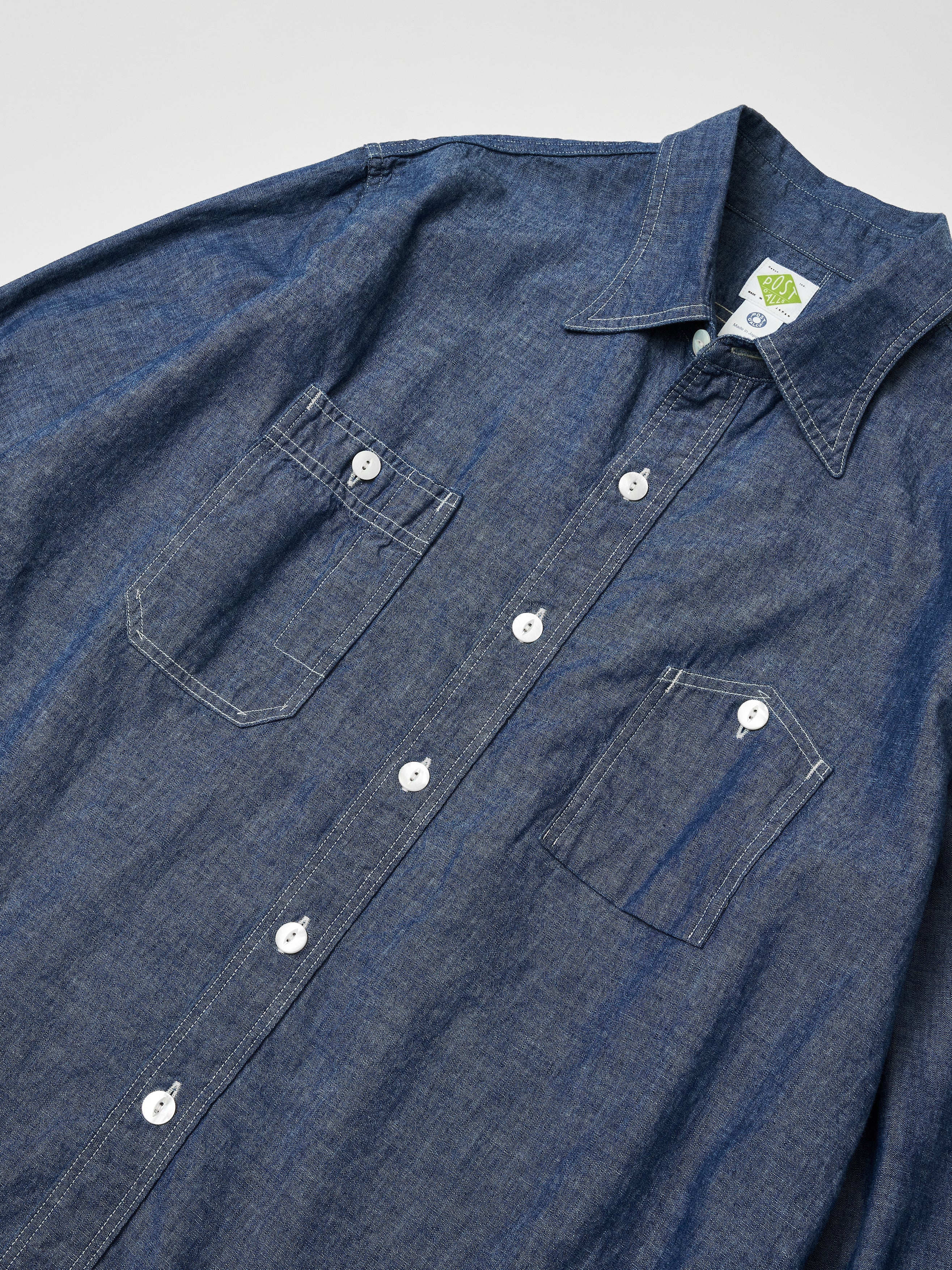 #1206-11 No.6 Shirt : classic chambray indigo