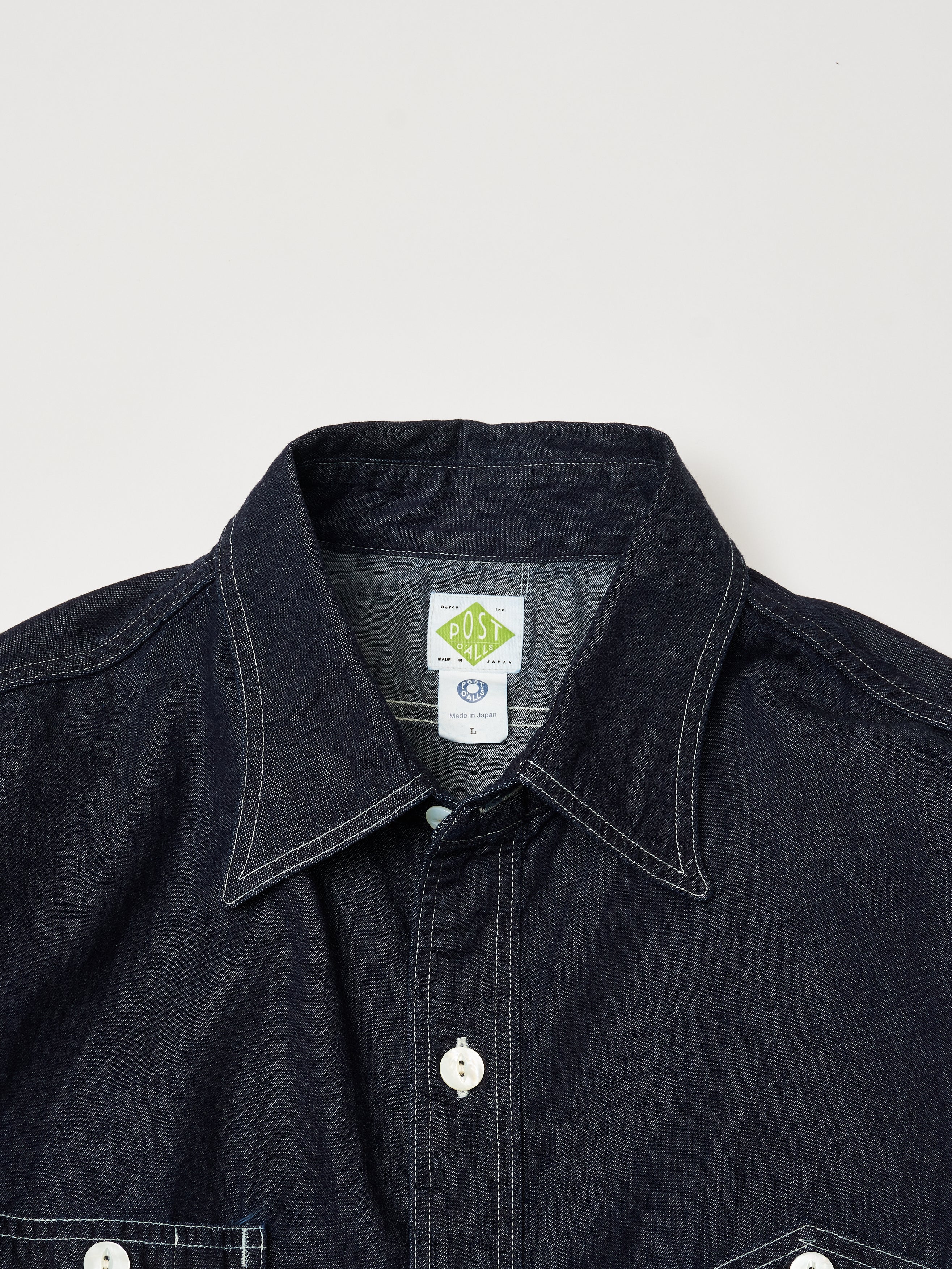 #1206-LD No.6 Shirt : light denim indigo