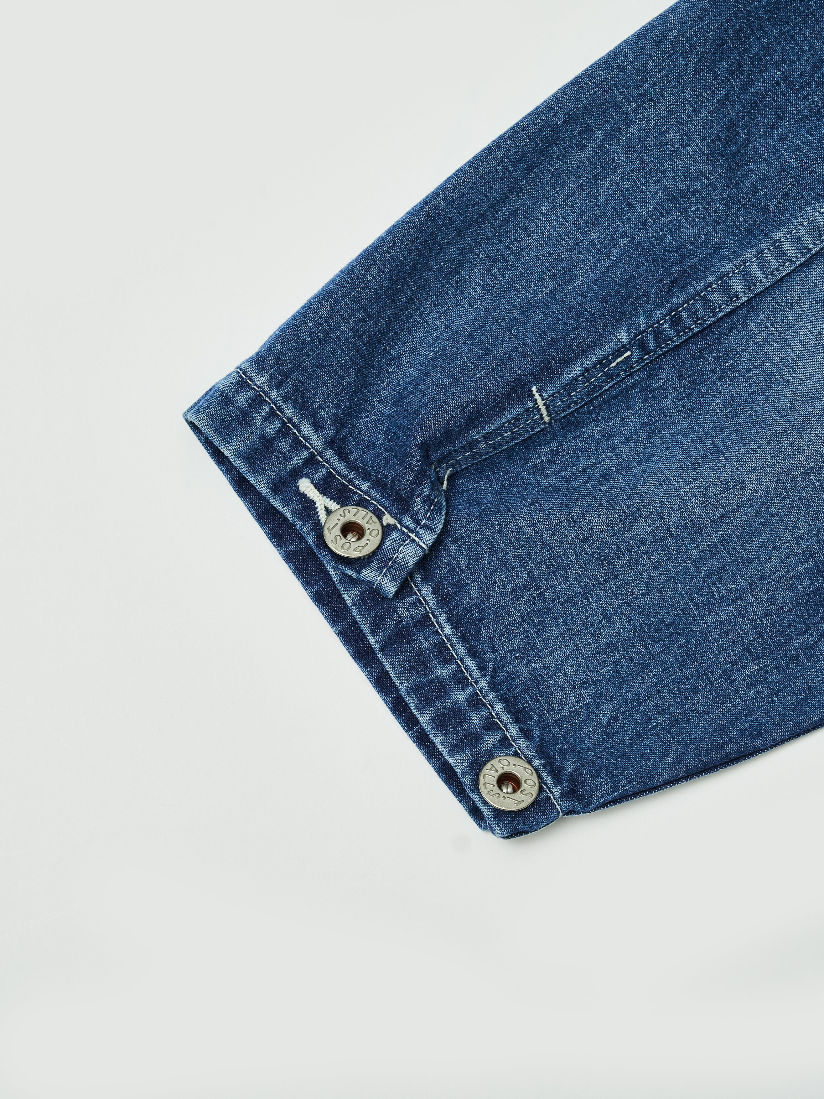 #1204-01W ARMY Shirt : 10 oz.denim indigo worn wash