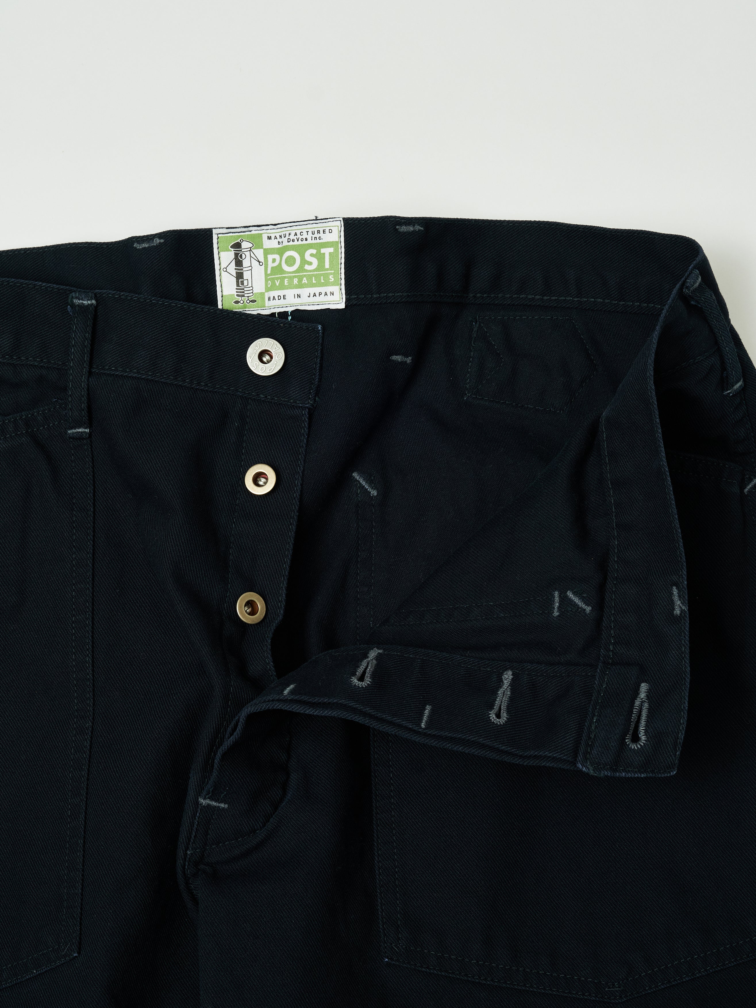 #1301-SN ARMY Pants : cotton serge navy stone bio wash