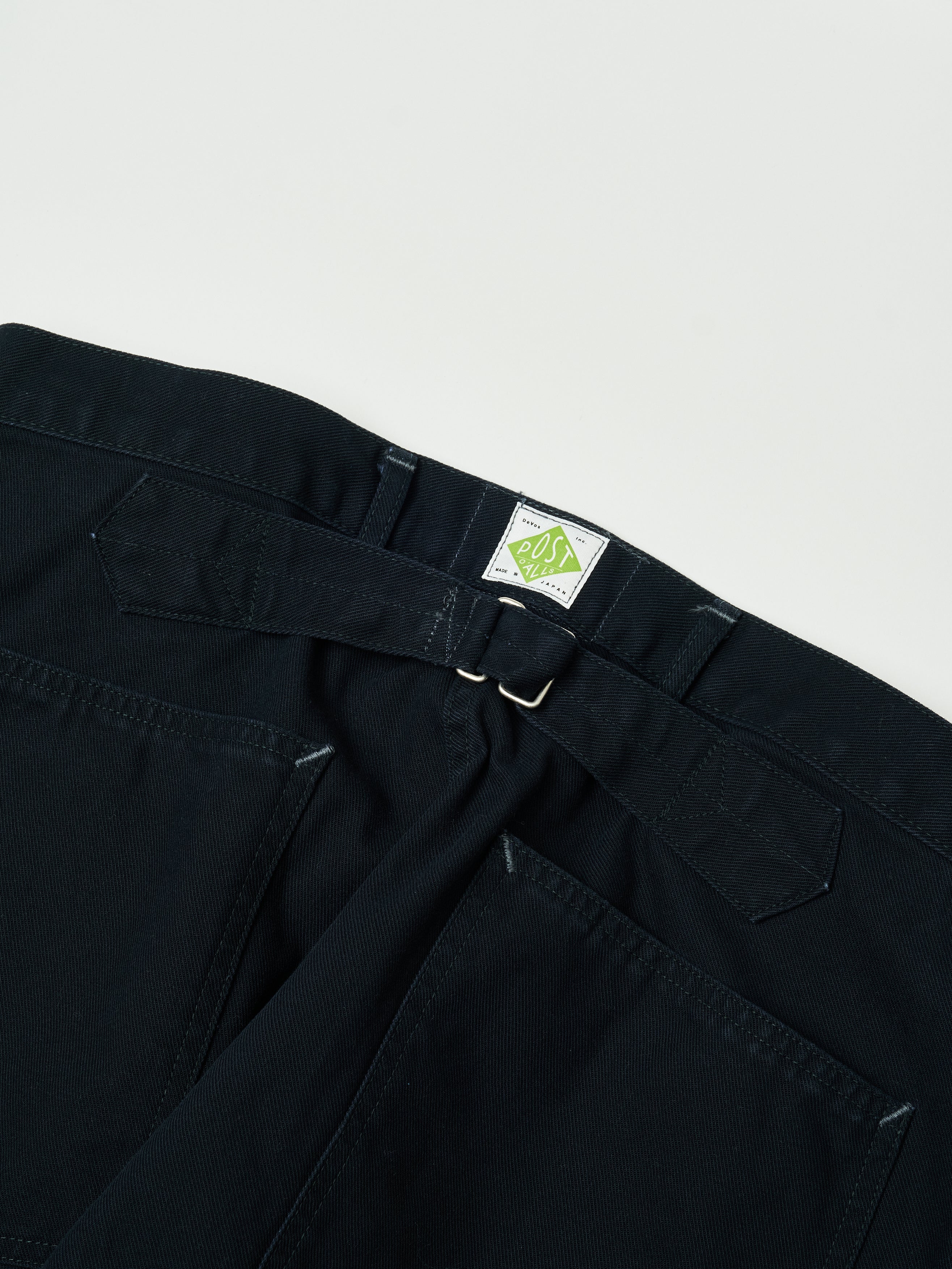 #1301-SN ARMY Pants : cotton serge navy stone bio wash