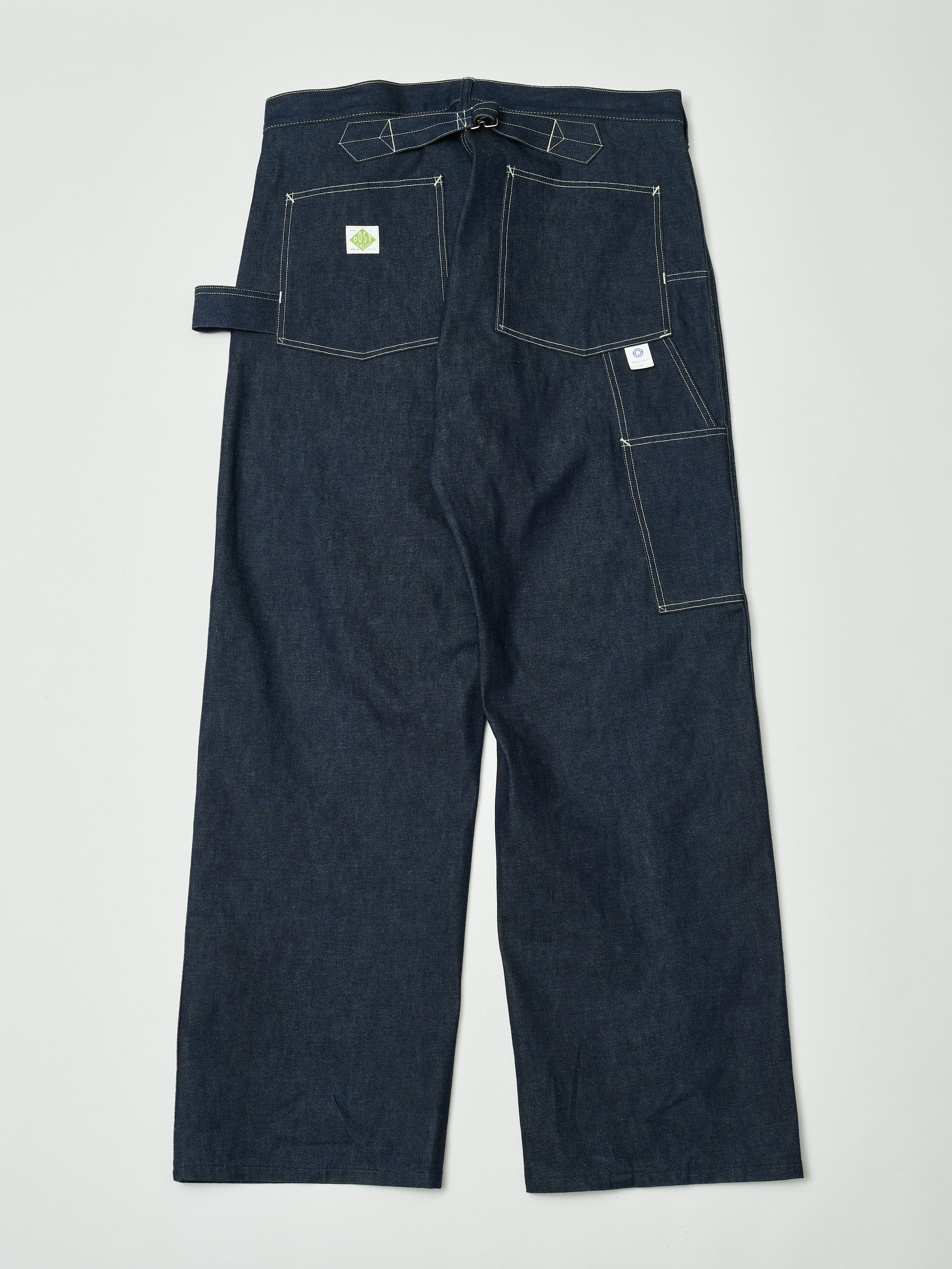 #1302-01 W-Knee Dungarees : 10 oz.denim indigo rigid