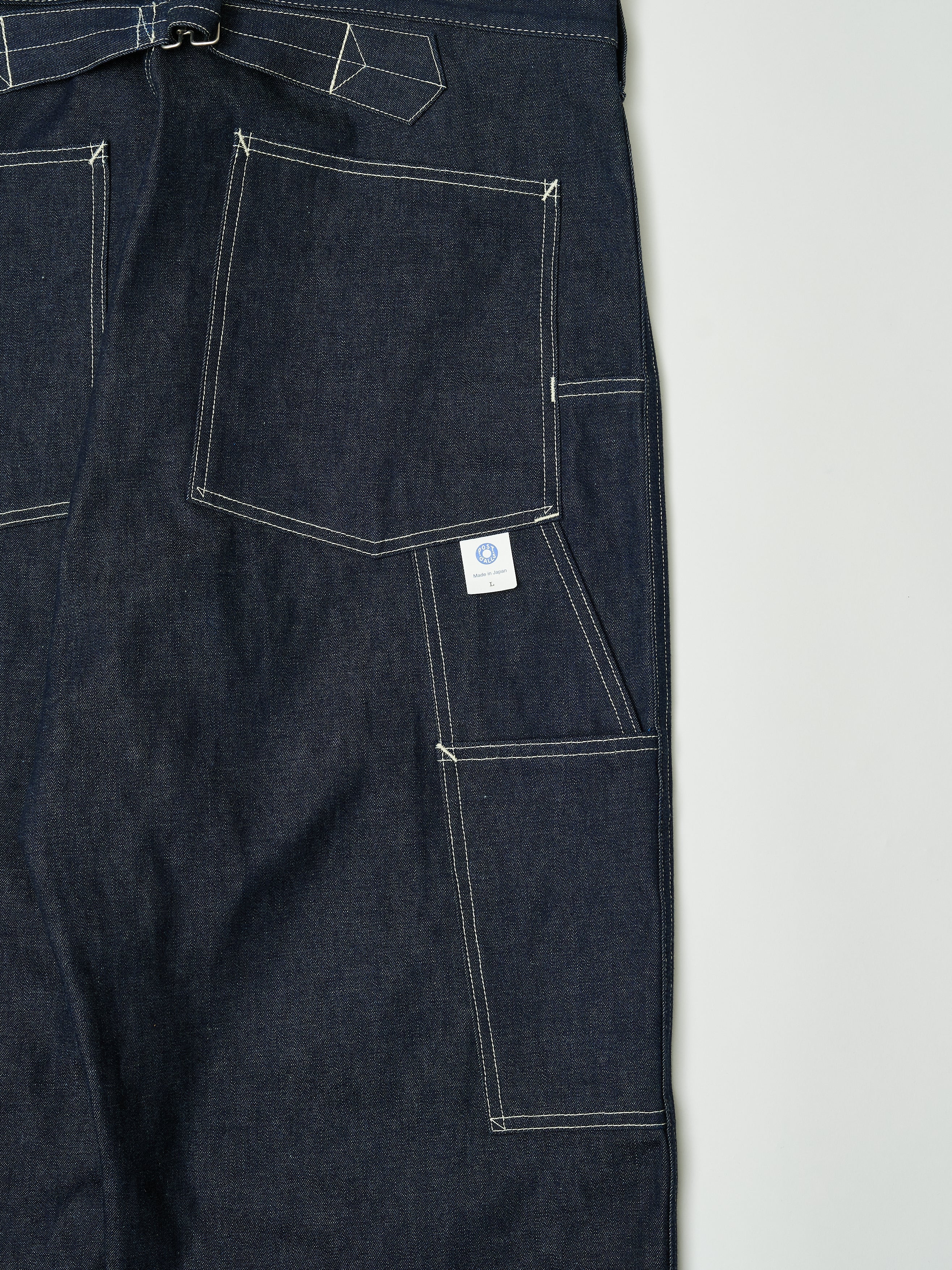 #1302-01 W-Knee Dungarees : 10 oz.denim indigo rigid
