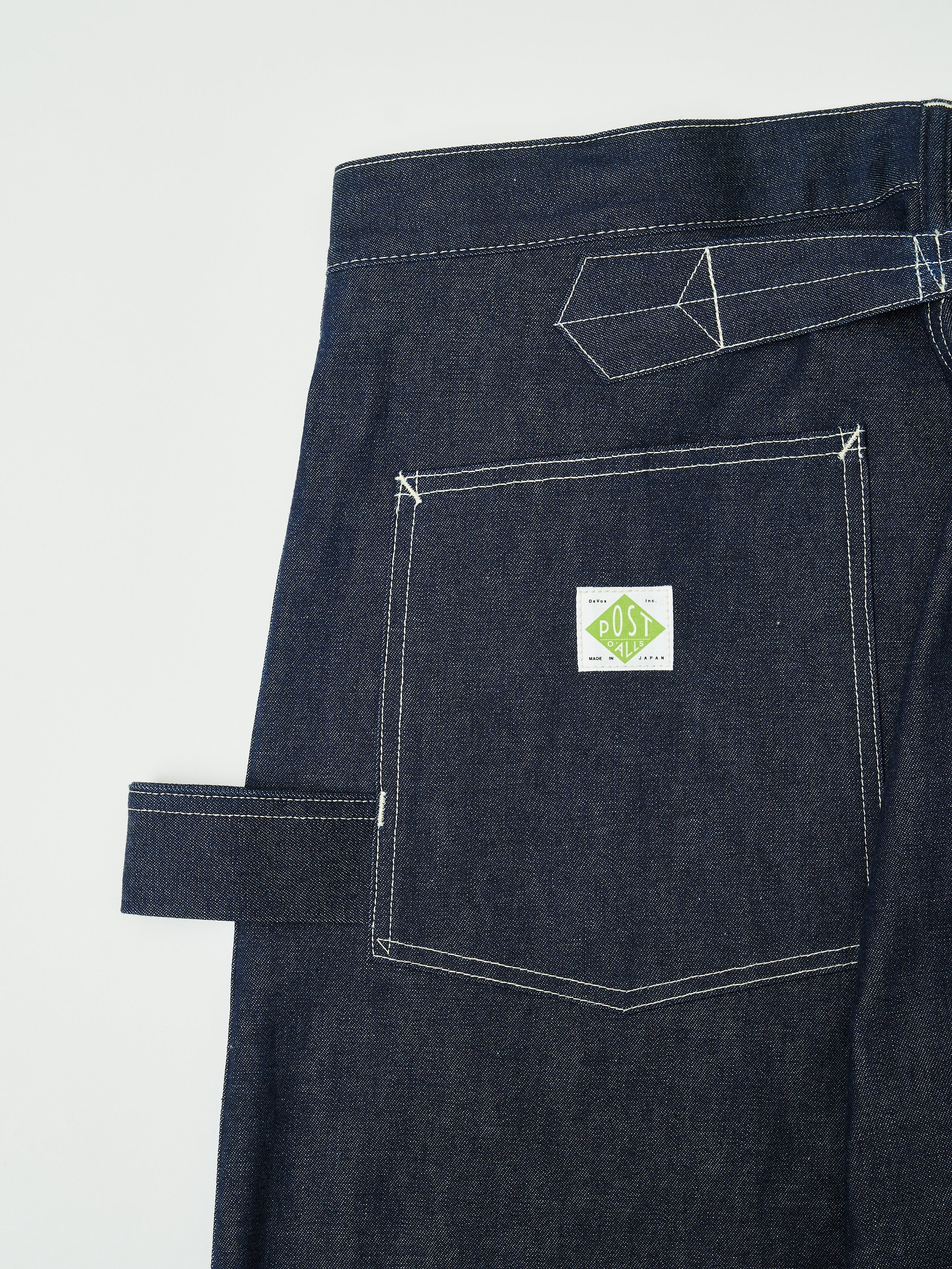 #1302-01 W-Knee Dungarees : 10 oz.denim indigo rigid