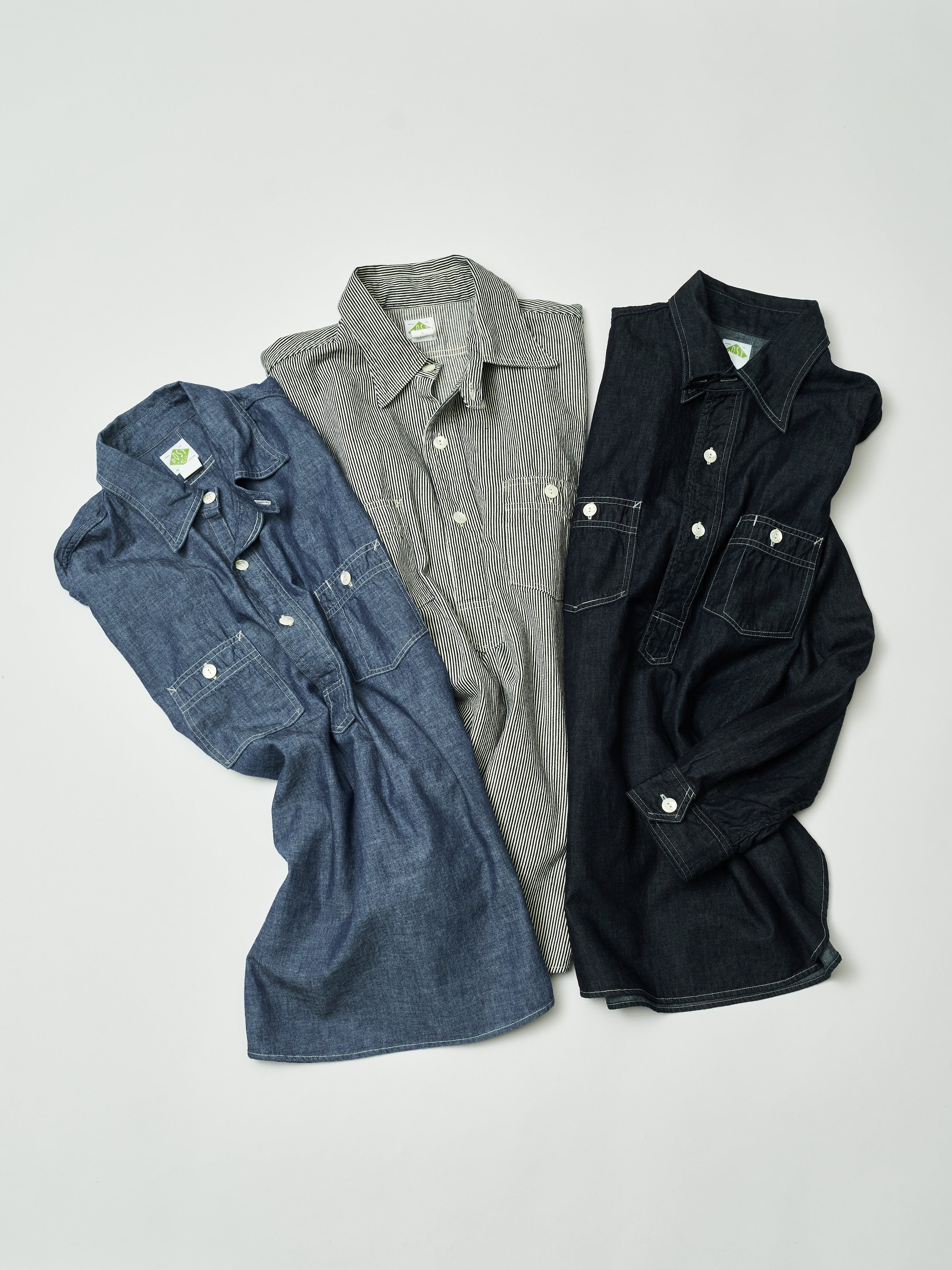 #1202-KS No.2 Shirt : korm stripe indigo