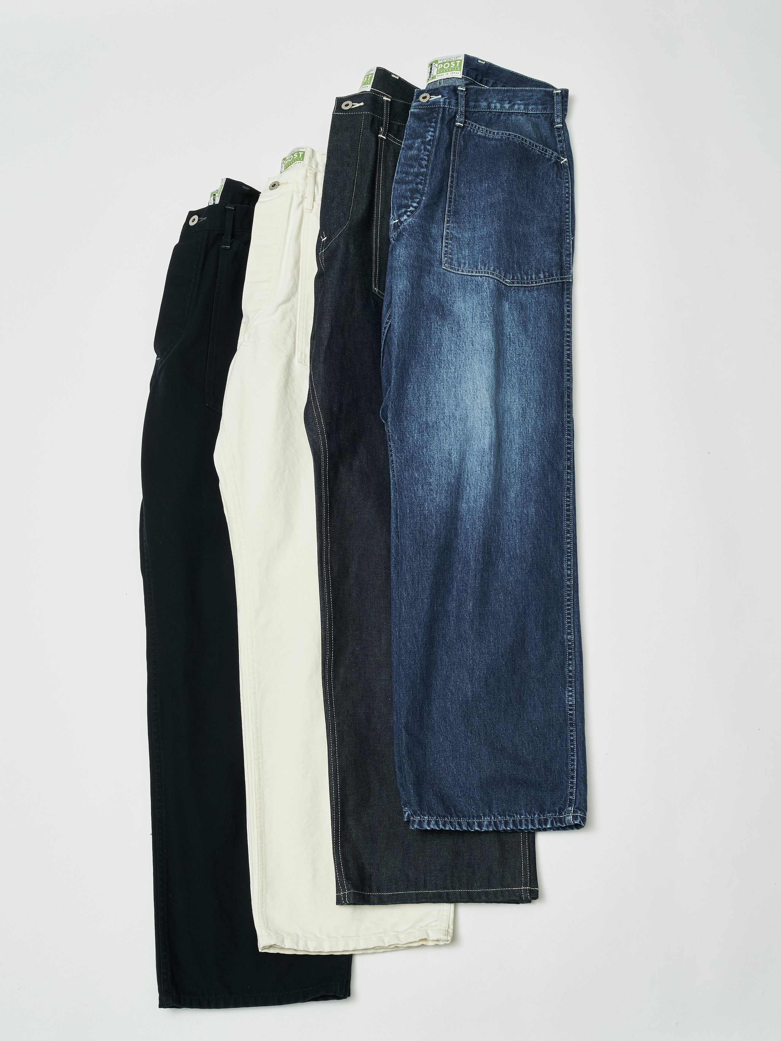 #1301-SN ARMY Pants : cotton serge navy stone bio wash