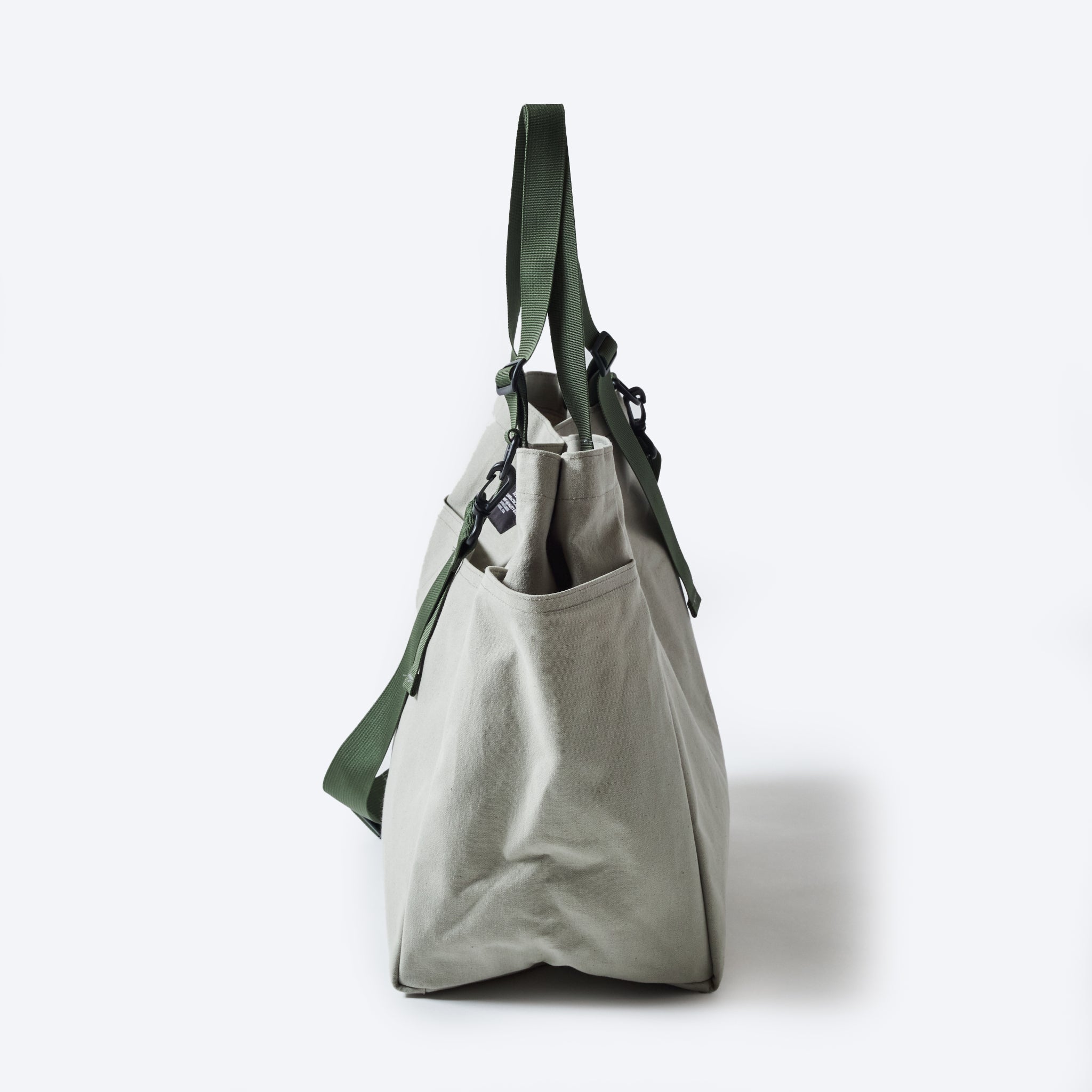 BIP021 SUN-SPG Carry-all Beach Bag : sunforger cotton canvas pearl gray