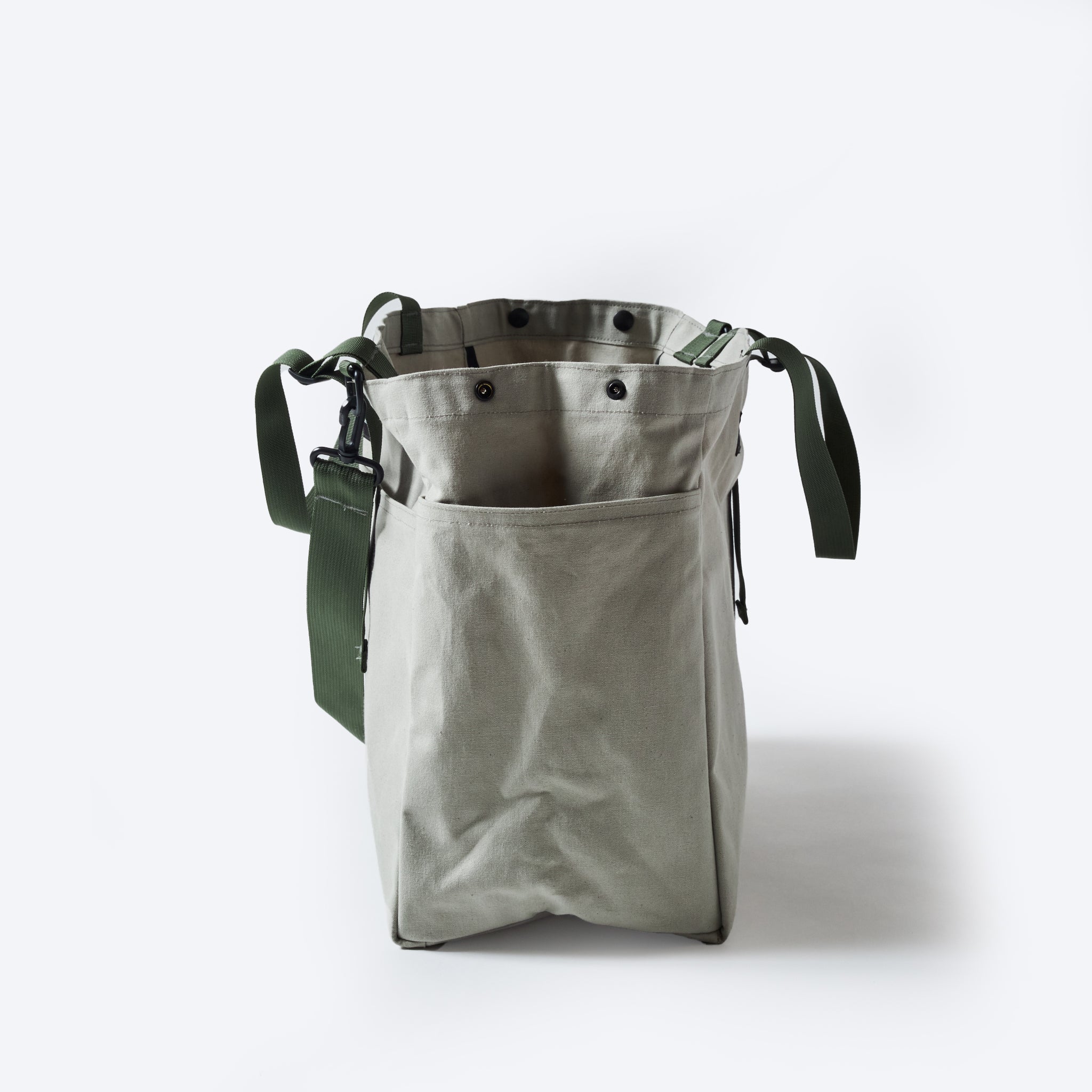 BIP021 SUN-SPG Carry-all Beach Bag : sunforger cotton canvas pearl gray