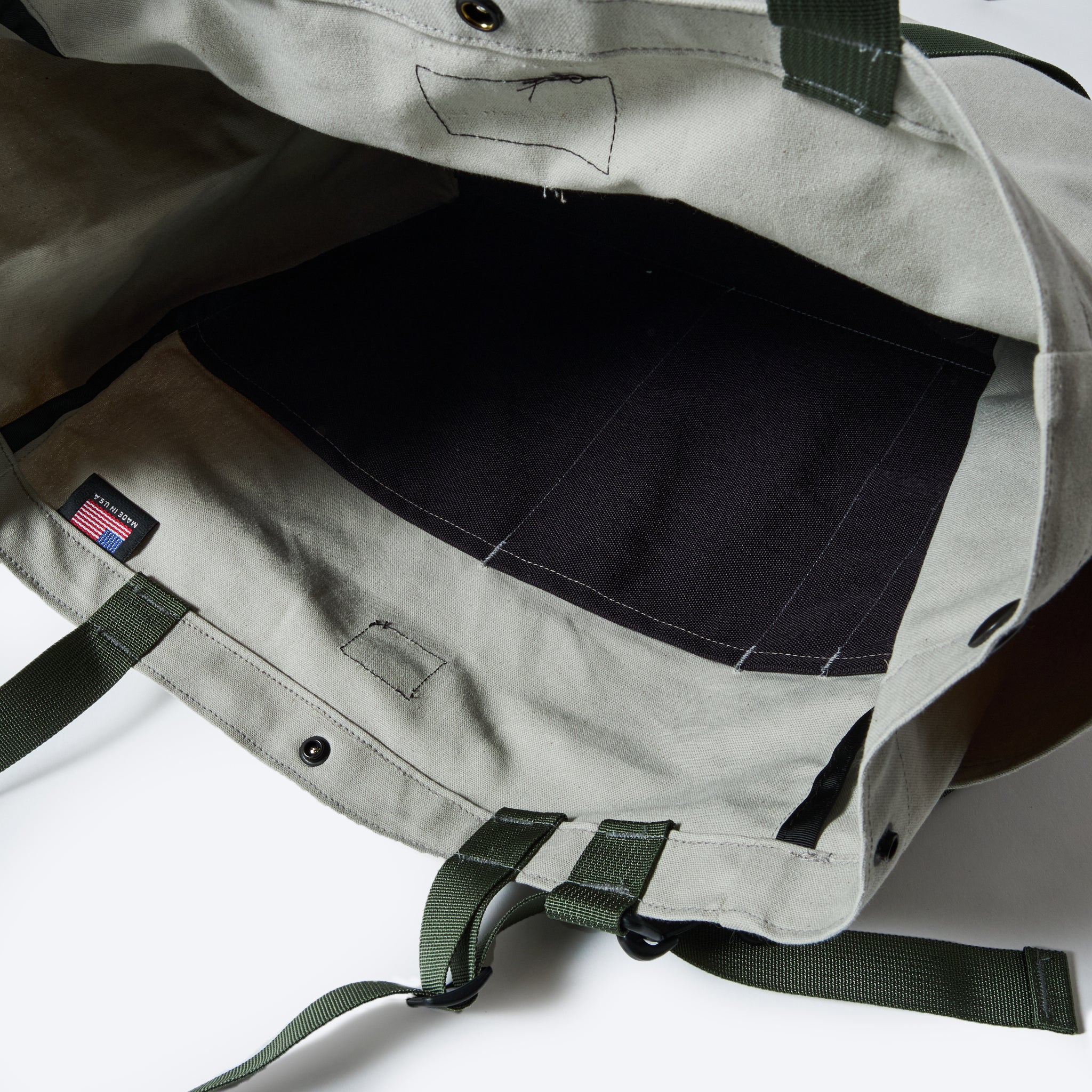 BIP021 SUN-SPG Carry-all Beach Bag : sunforger cotton canvas pearl gray