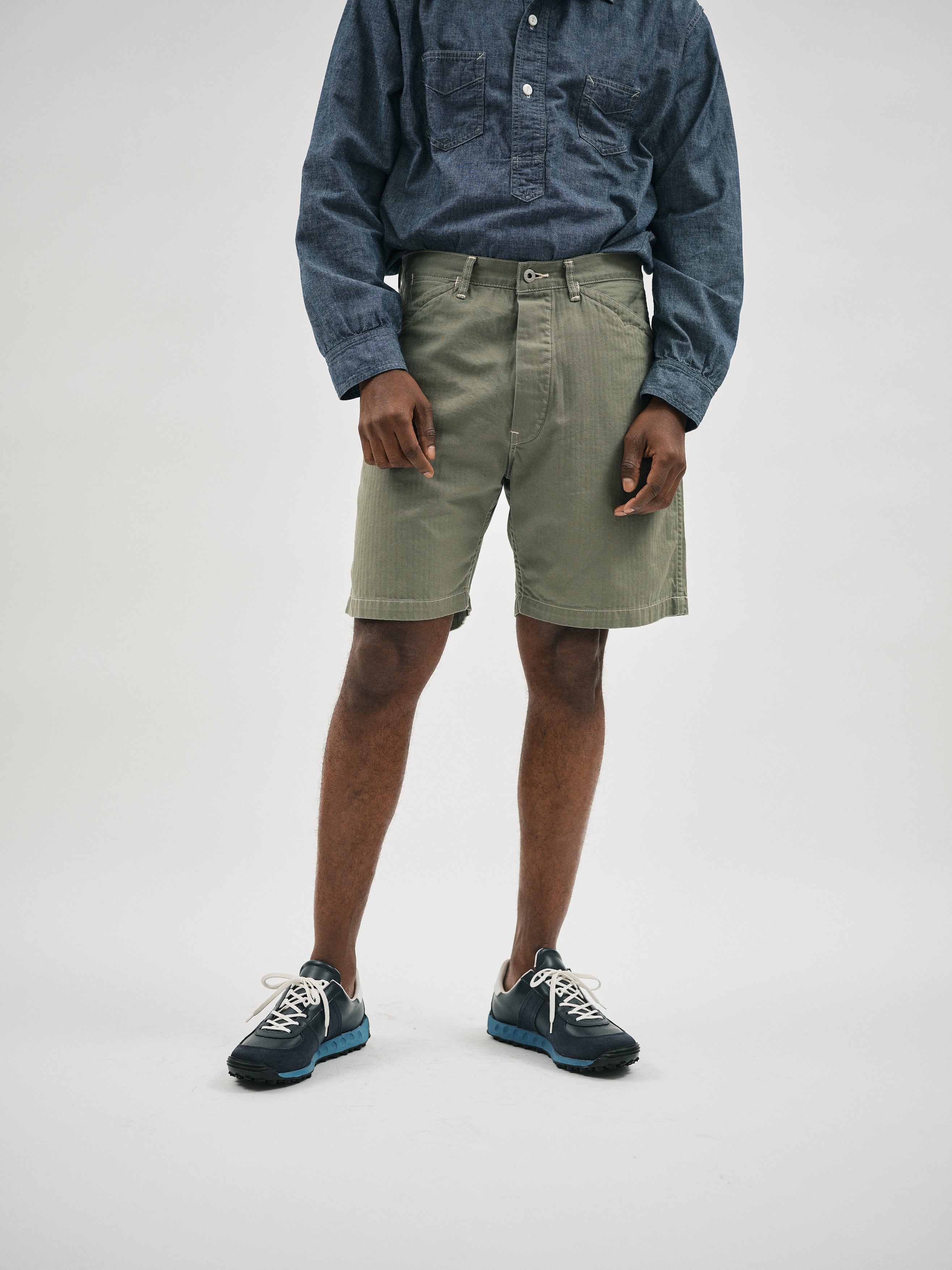 #3327S-MH5 SWEETBEAR Short : mini HBT sage