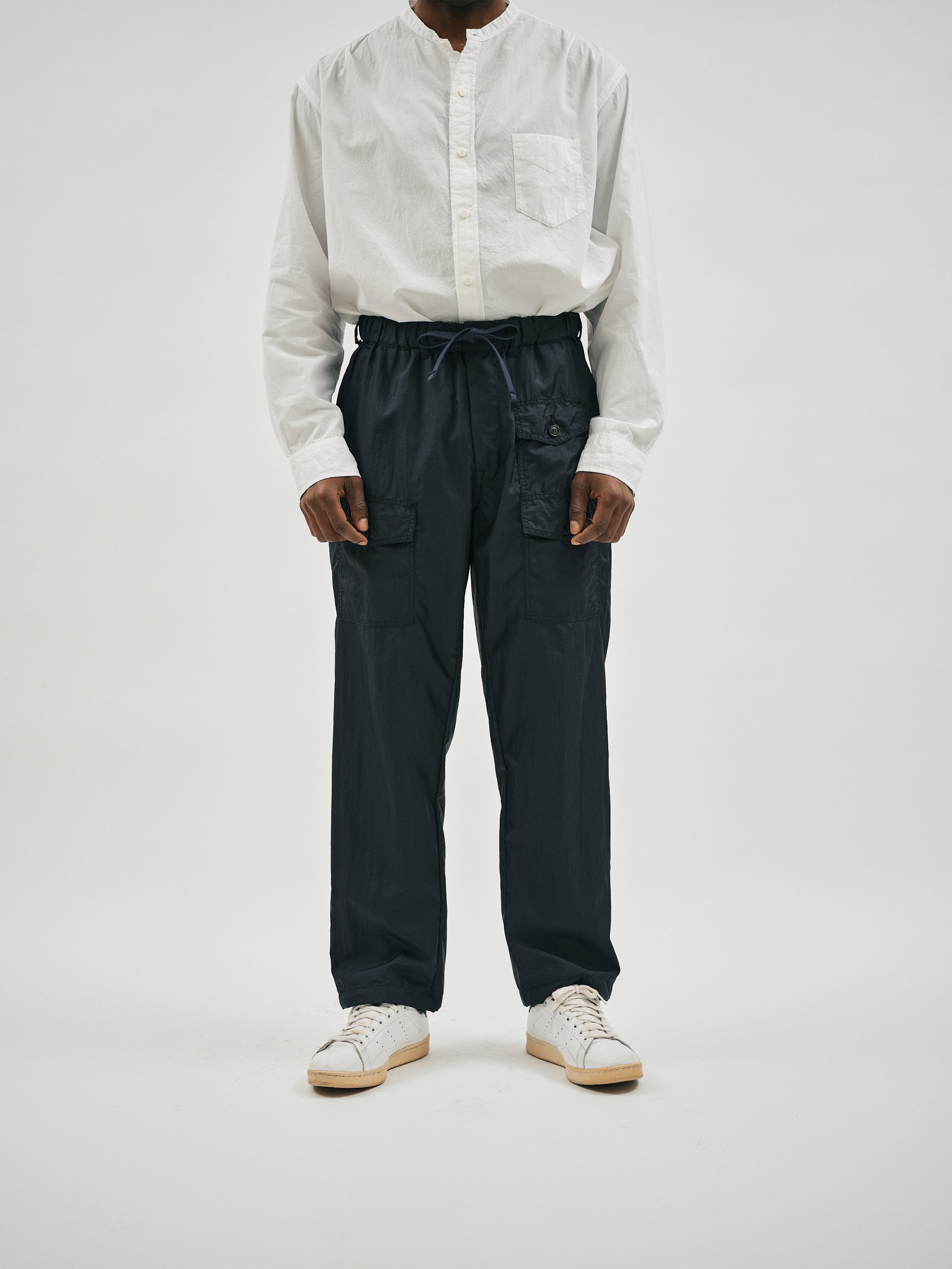 #3322-CNN Town & Country Pants : crinkle nylon taffeta navy