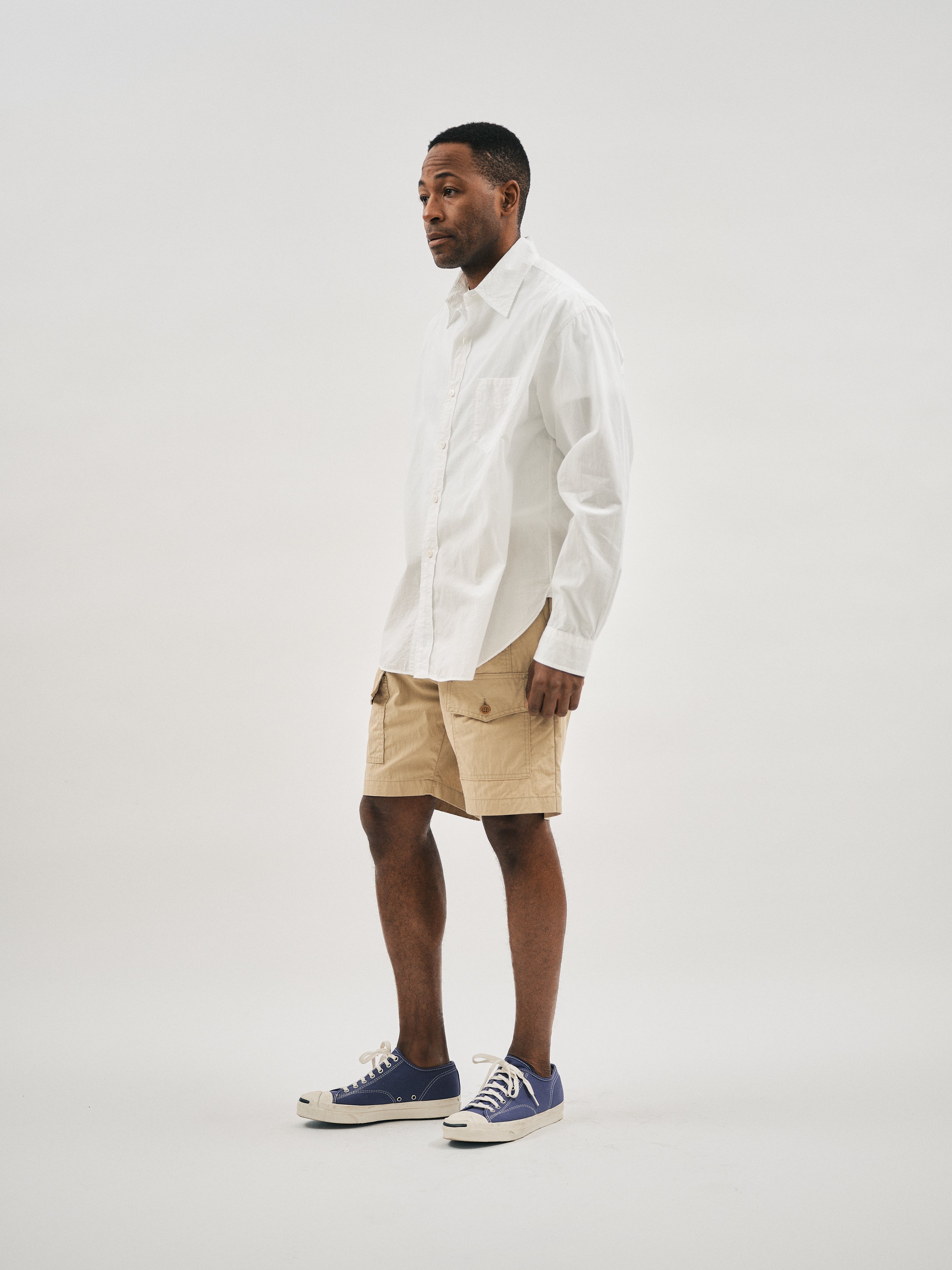 #3232-HBW Original BL Shirt : high count broadcloth white