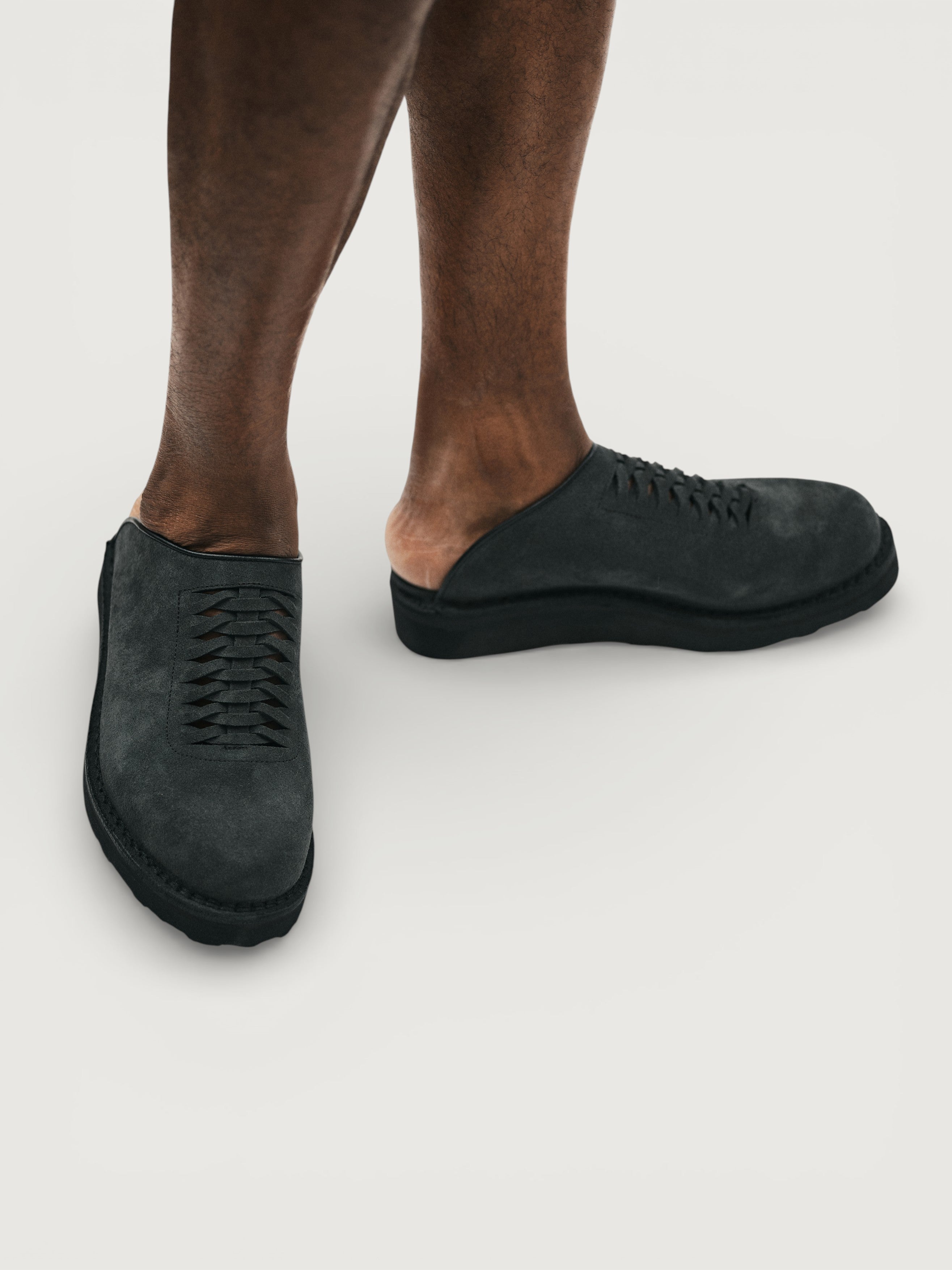 Vernacolo x Post O’Alls VELDINI : cow suede Nero