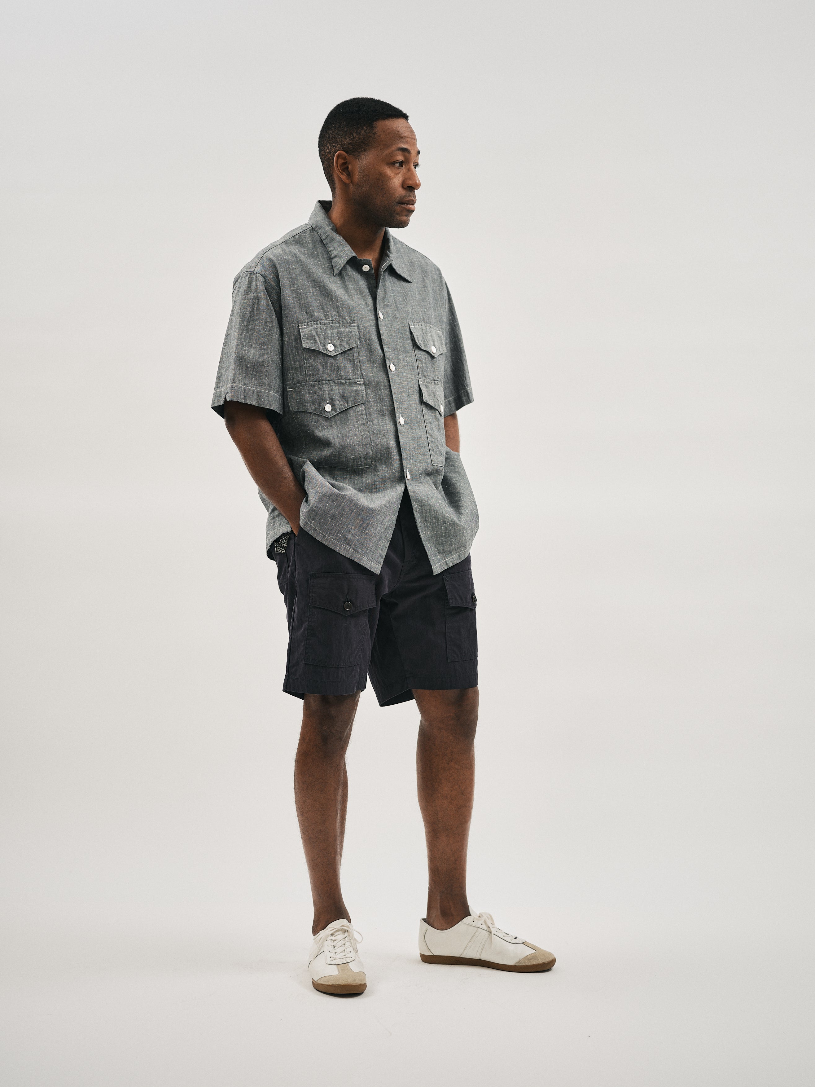 #3230-HC Town & Country HAVANA : homespun chambray grey