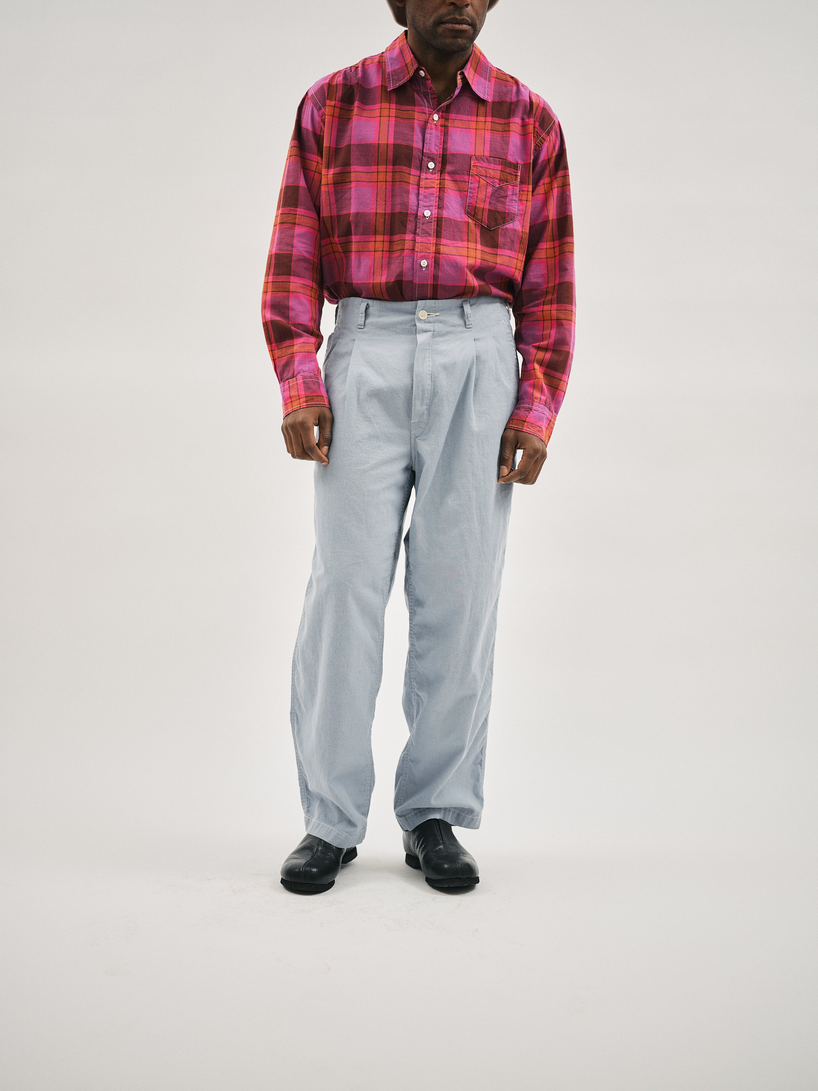 #3326-MDF California Pegtop : mid weight denim fade blue