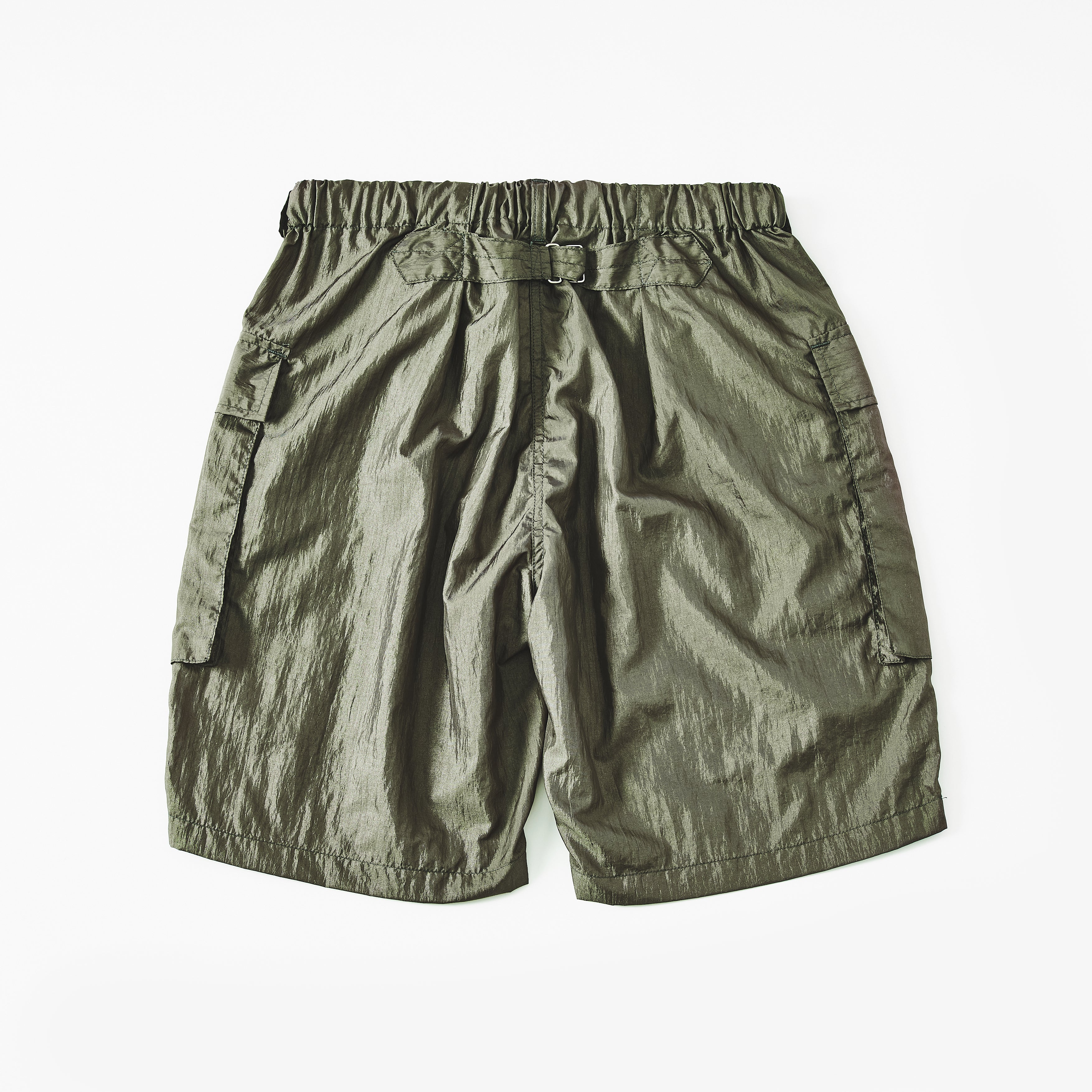 #3308S-CTO E-Z WALKABOUT Shorts : crinkle nylon taffeta olive (Shop Special)