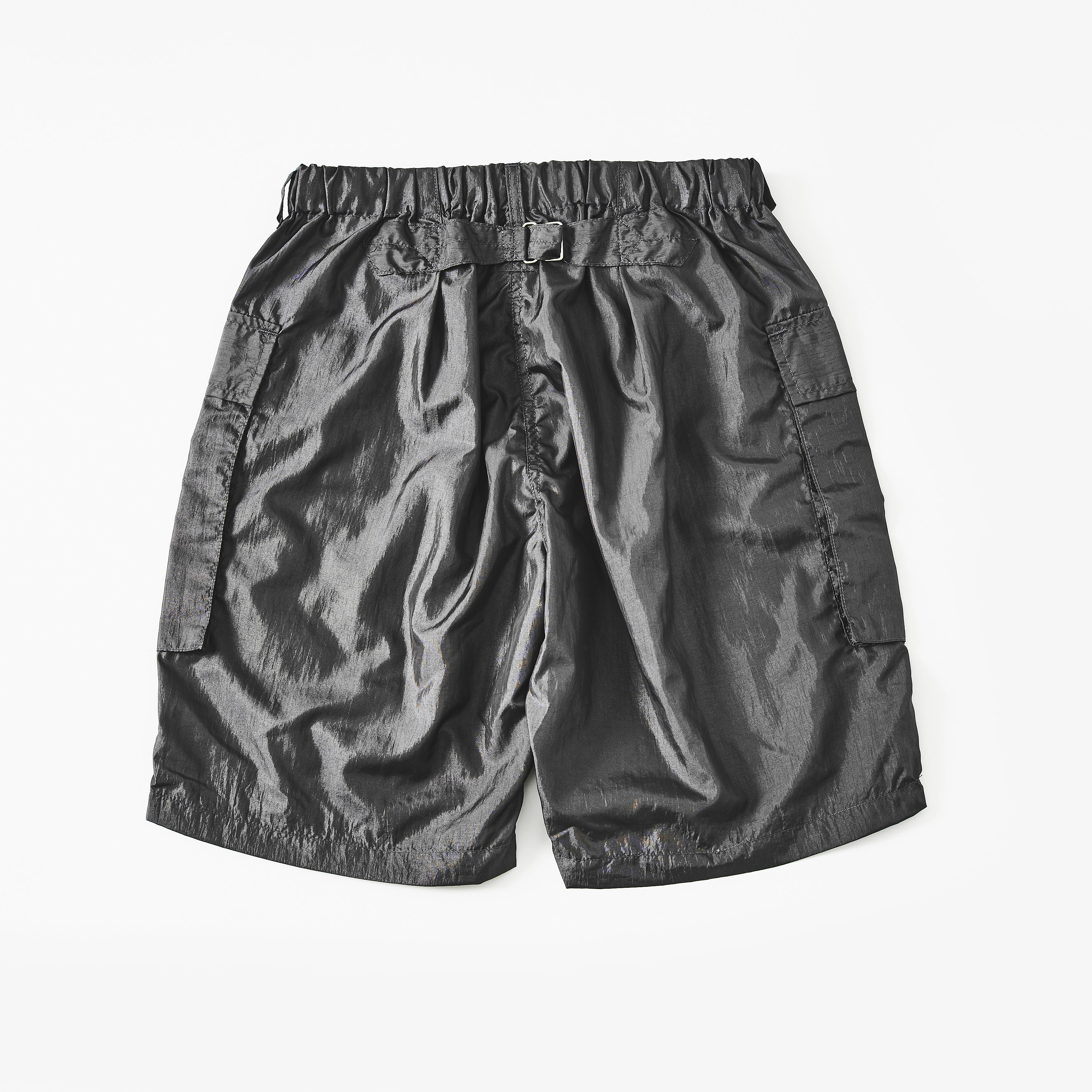 #3308S-CTC E-Z WALKABOUT Shorts : crinkle nylon taffeta charcoal (Shop Special)