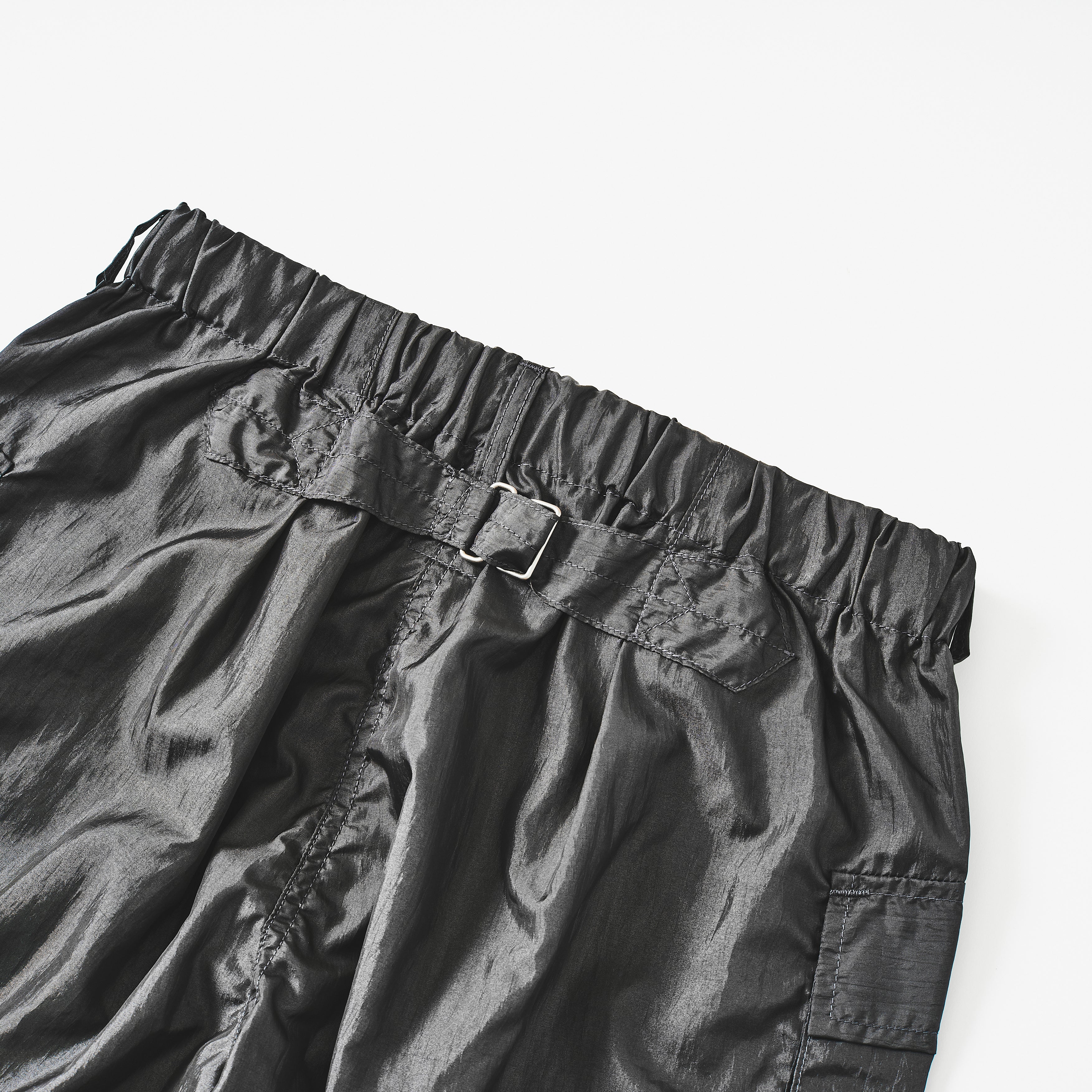 #3308S-CTC E-Z WALKABOUT Shorts : crinkle nylon taffeta charcoal (Shop Special)