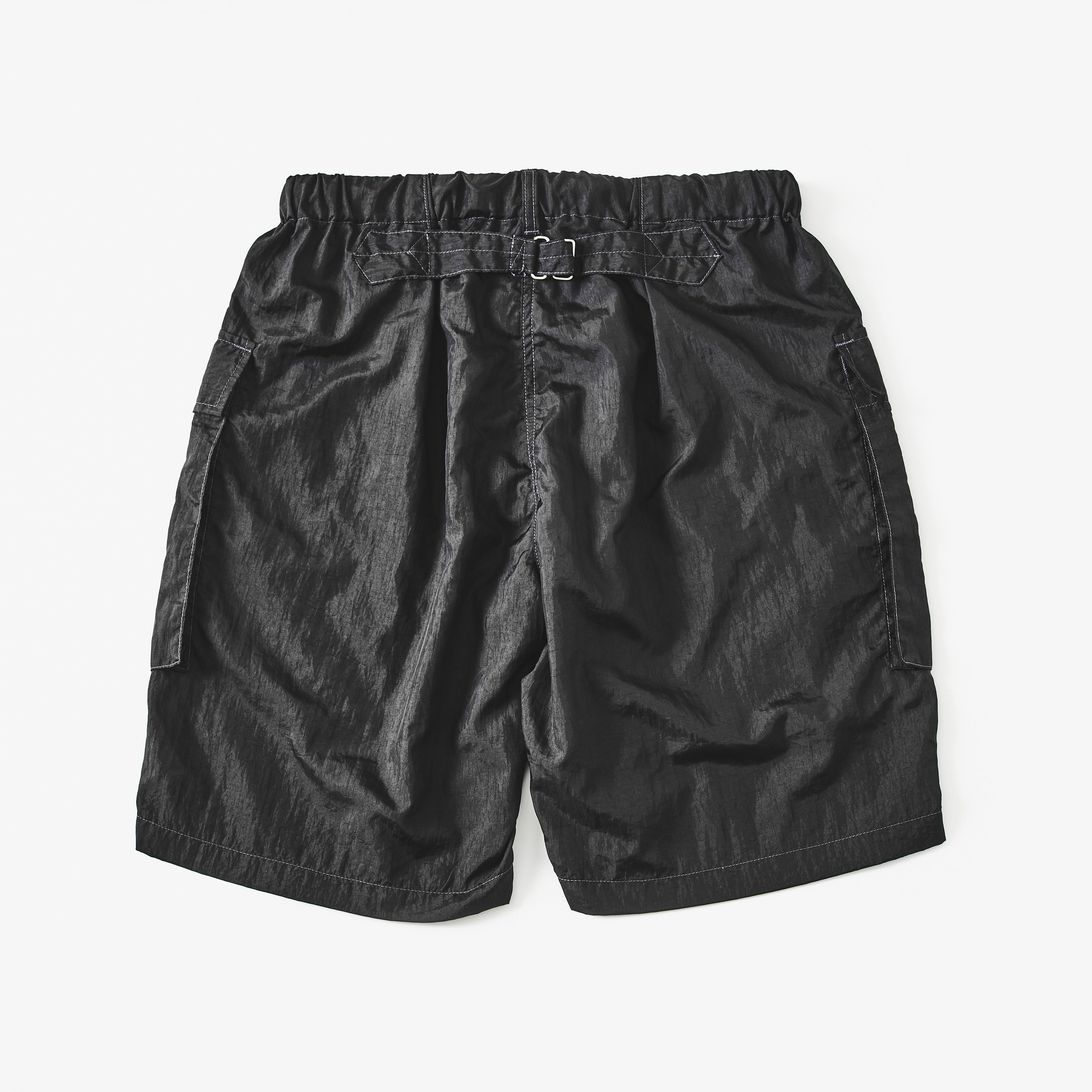 #3308S-CTB E-Z WALKABOUT Shorts : crinkle nylon taffeta black (Shop Special)