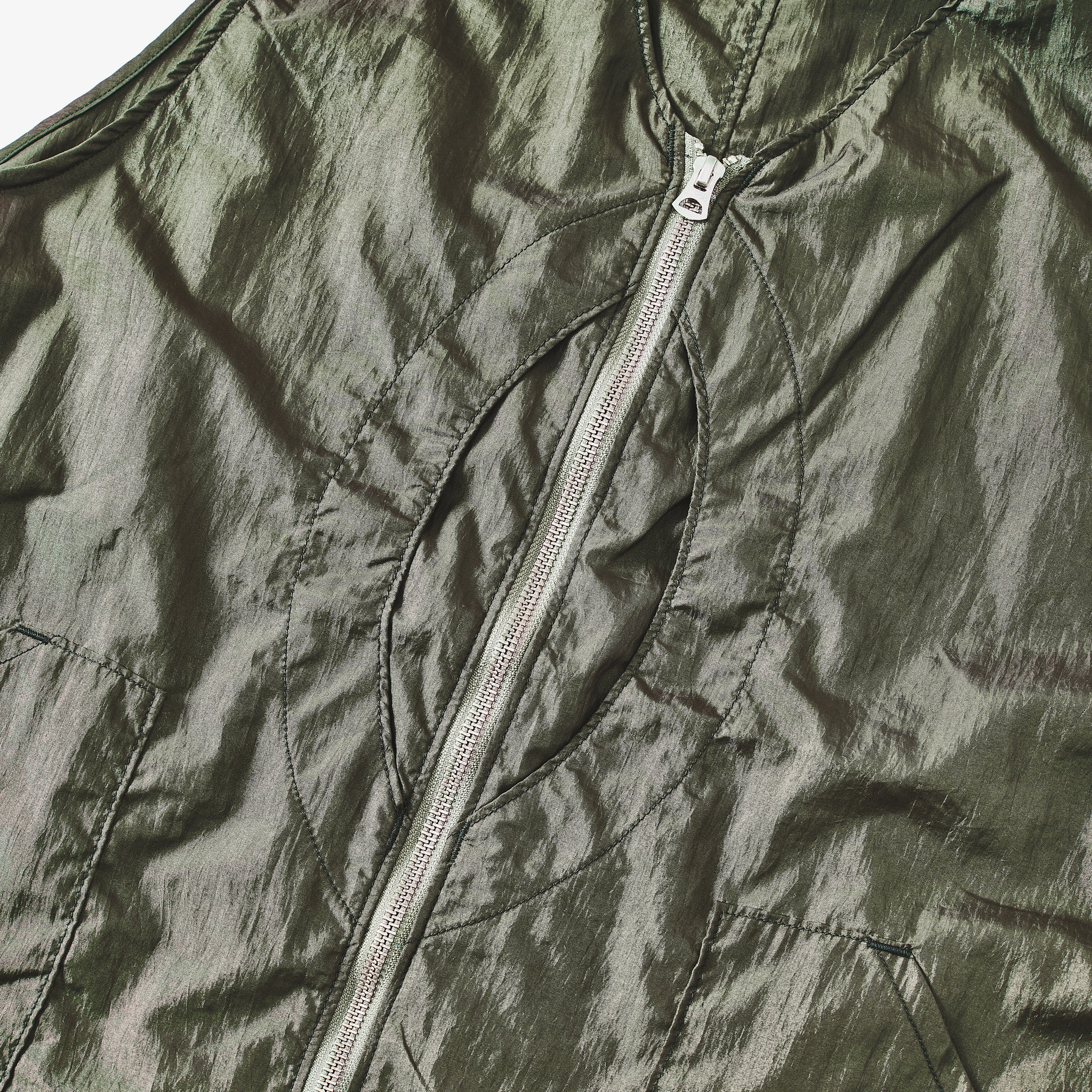 #1521-CTO Mr.DEE : crinkle nylon taffeta olive